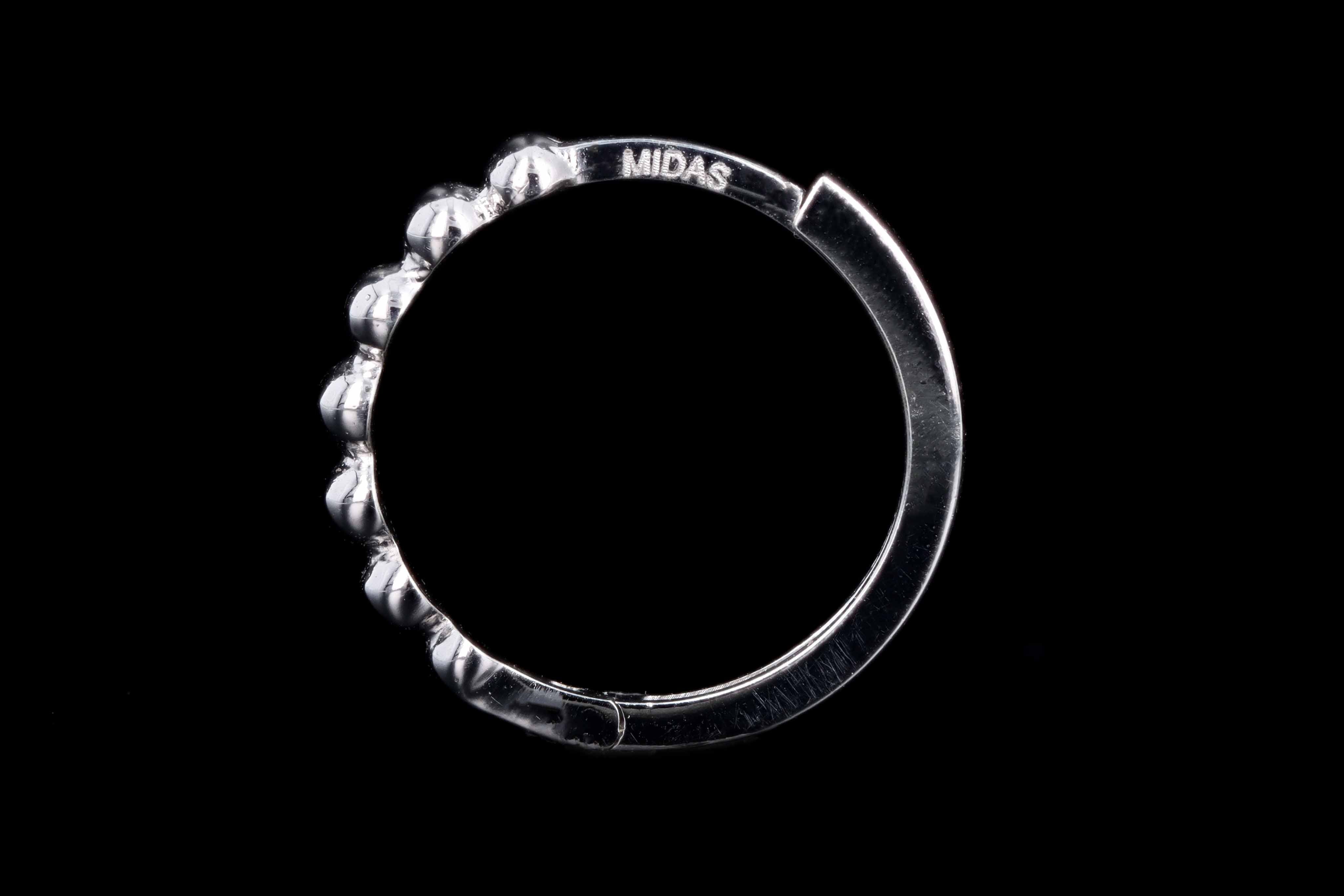 New 14K Gold Beaded Huggie Earring - Queen May