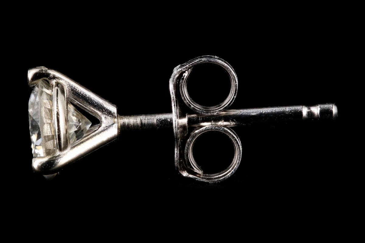New 14K White Gold .60 Total Carat Weight Martini Studs - Queen May