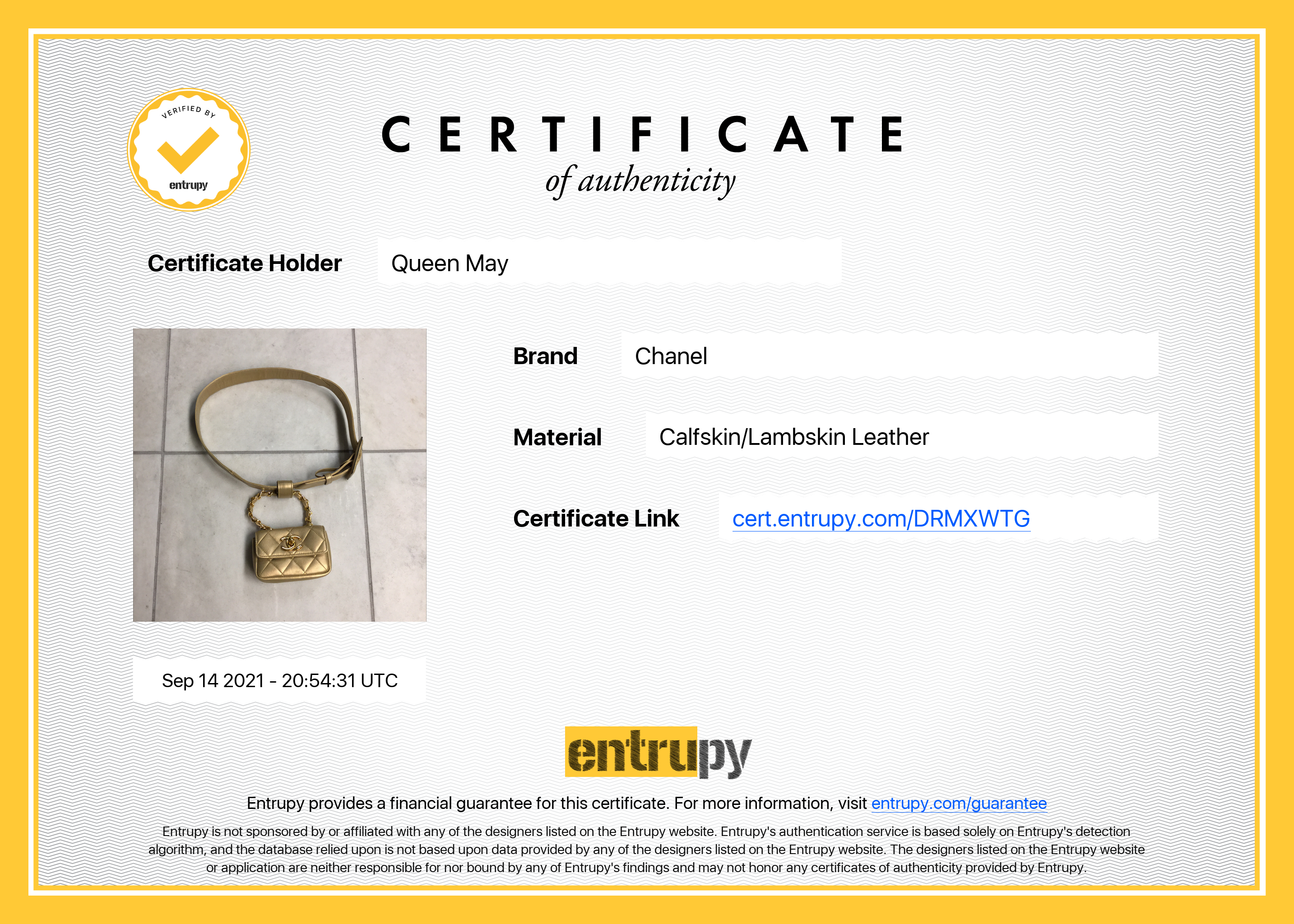 Rare Vintage Chanel Quilted Hanging Micro Belt Bag- Gold - Queen May