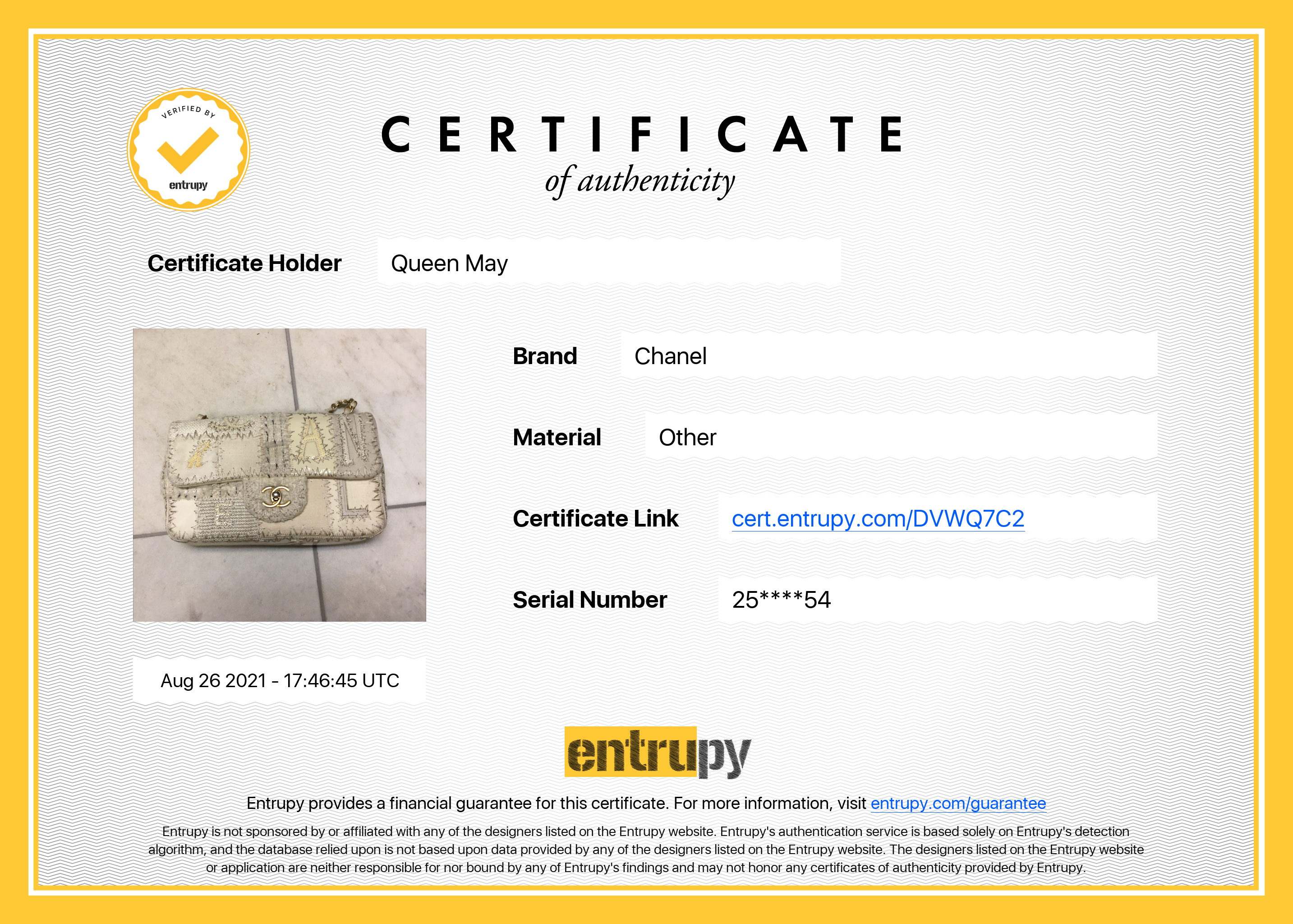 Rare Limited Edition Chanel Cream Patchwork Half Flap Medium Bag - Queen May
