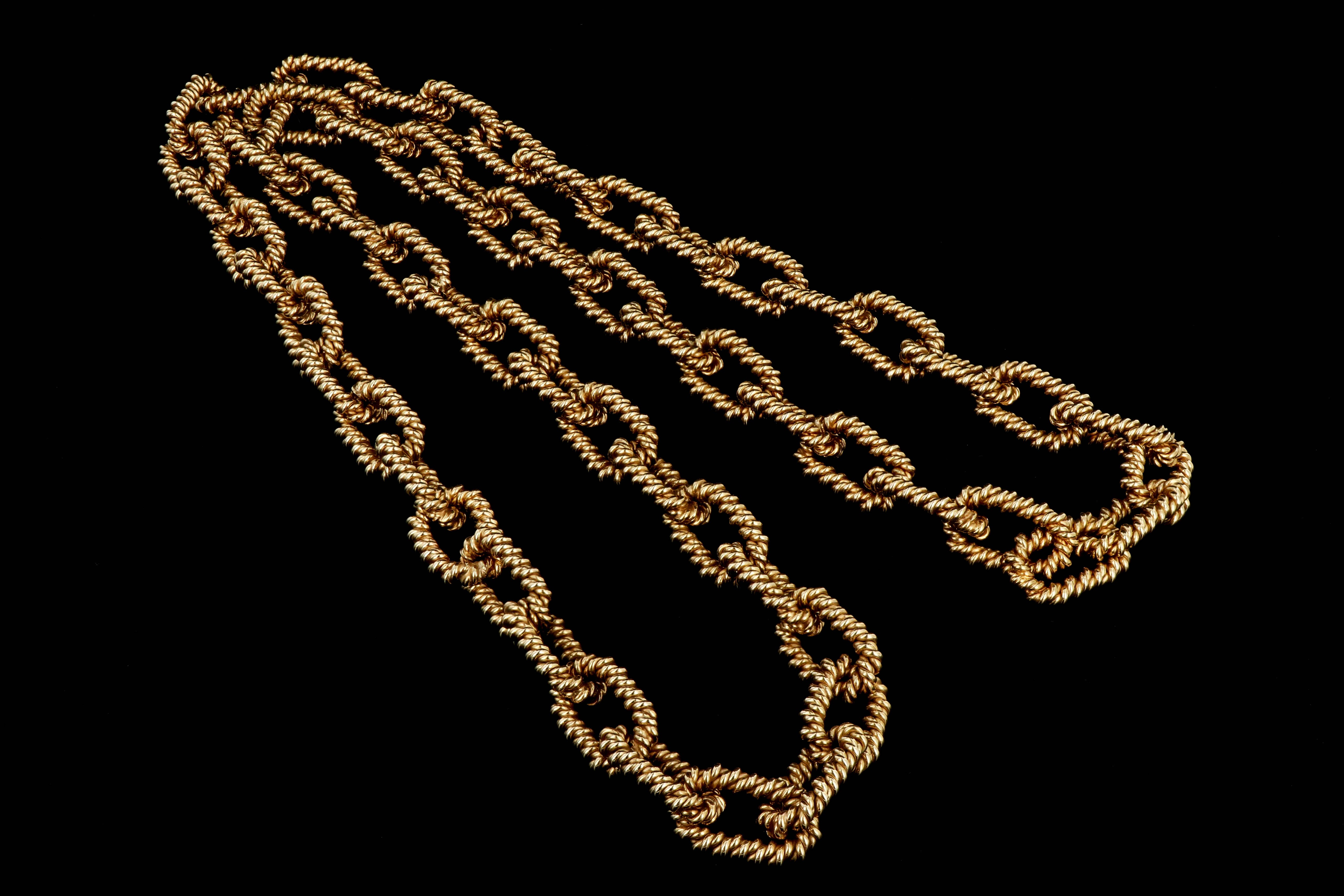 Vintage Tiffany & Company 14k Yellow Gold Link Necklace - Queen May