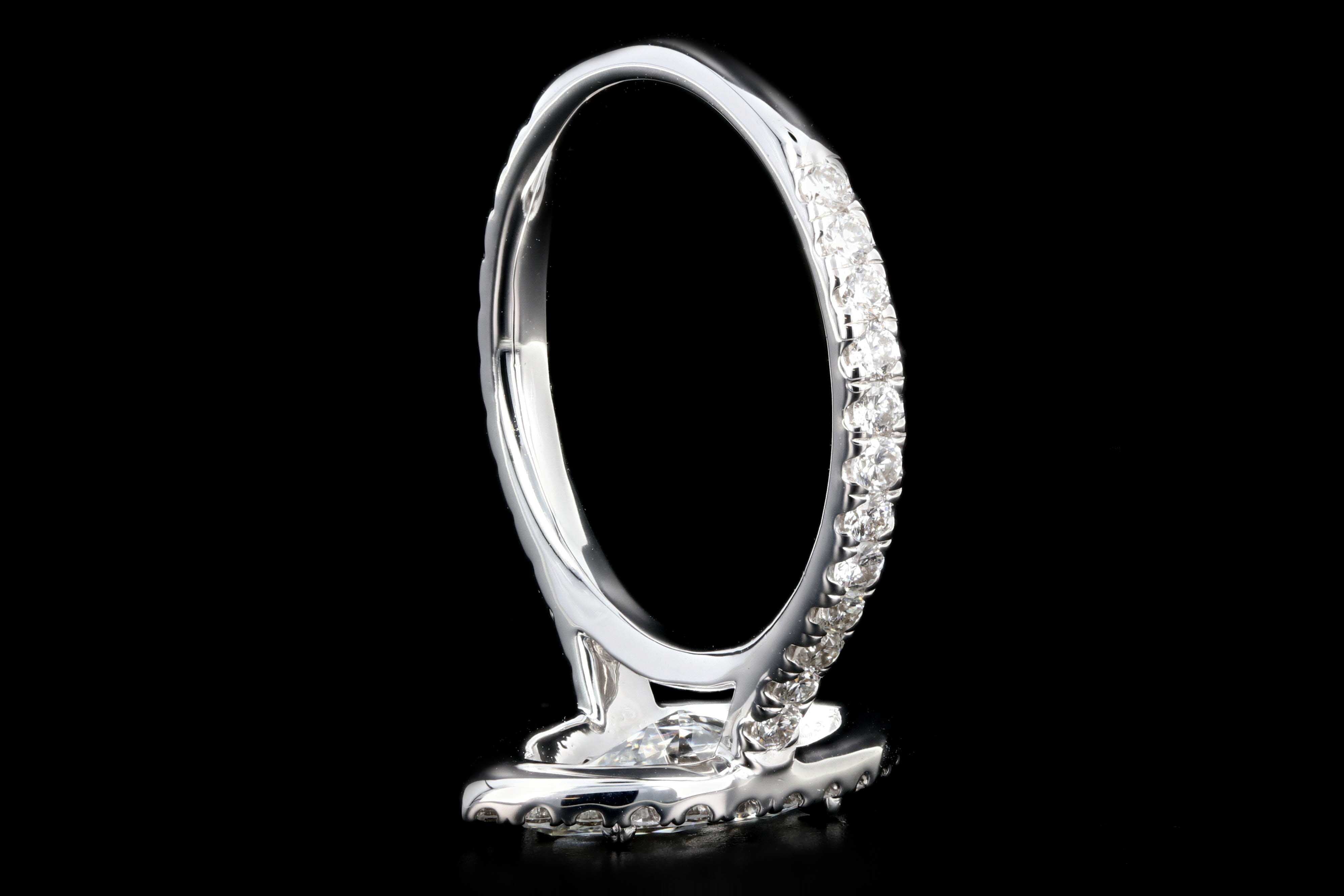 New 18K White Gold 1.47 CT Marquise Cut Diamond Engagement Ring GIA Certified - Queen May