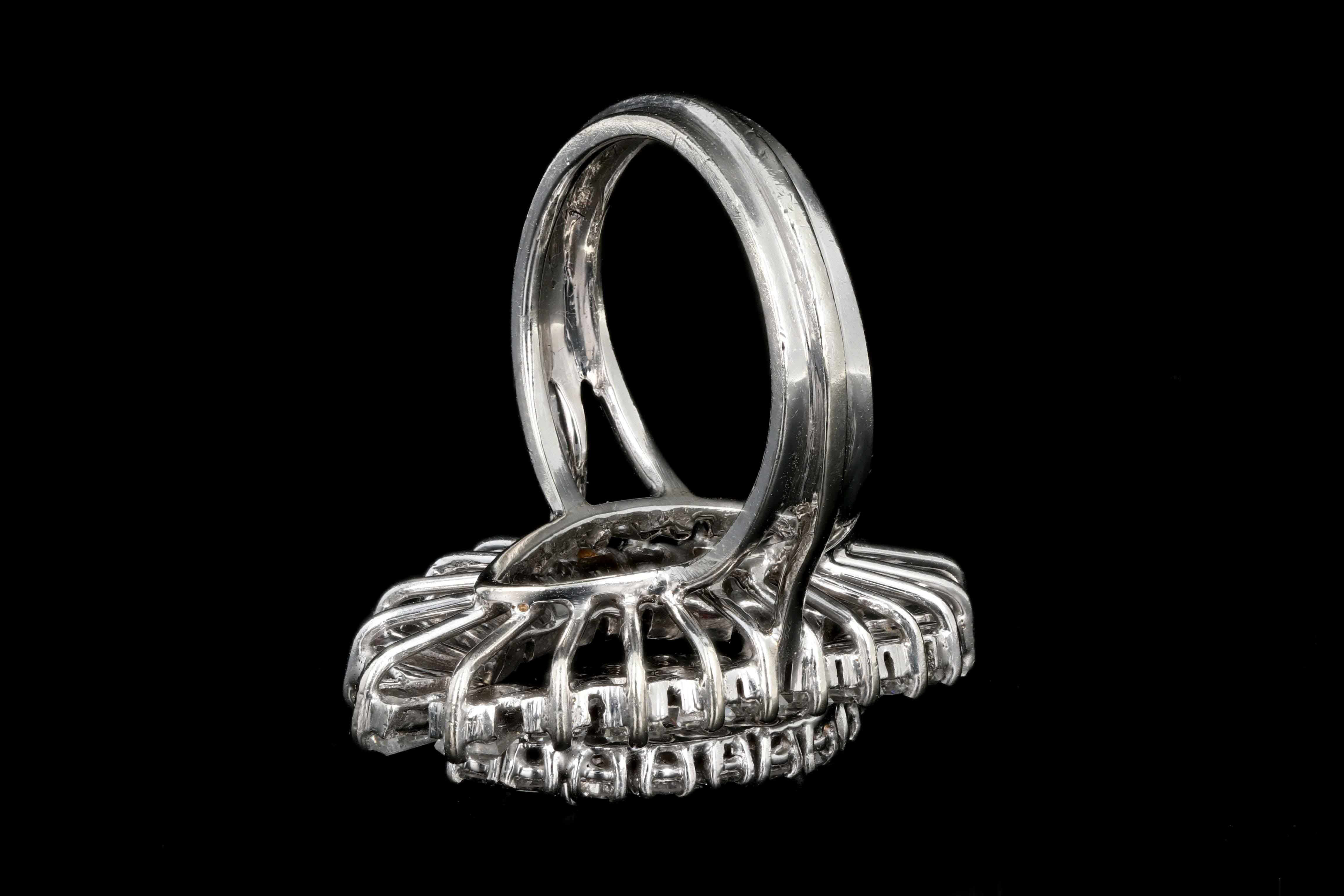 Retro 14K White Gold 2 Carat Natural Thai Ruby Ring W/ AGL Certification - Queen May