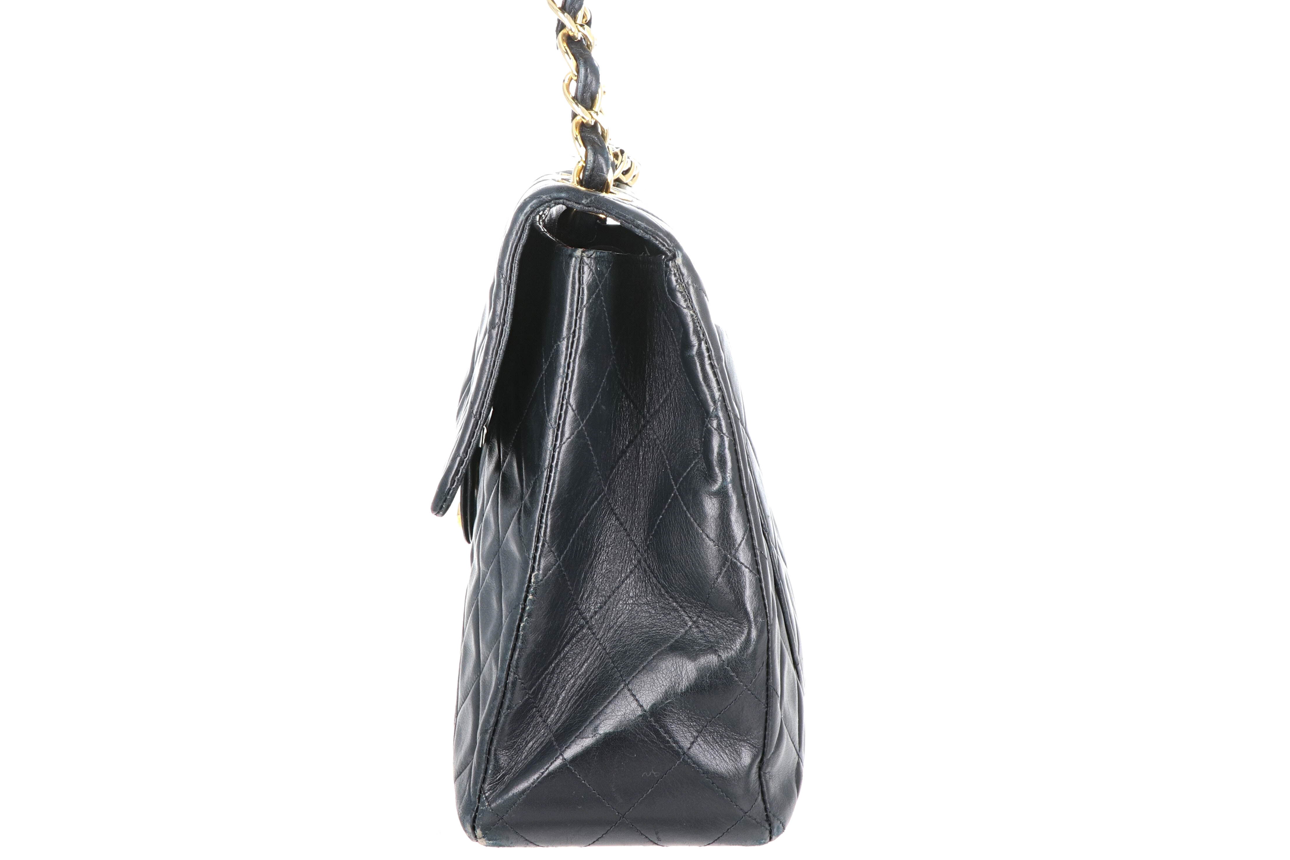 Vintage Chanel Classic Maxi Single Flap Bag - Queen May