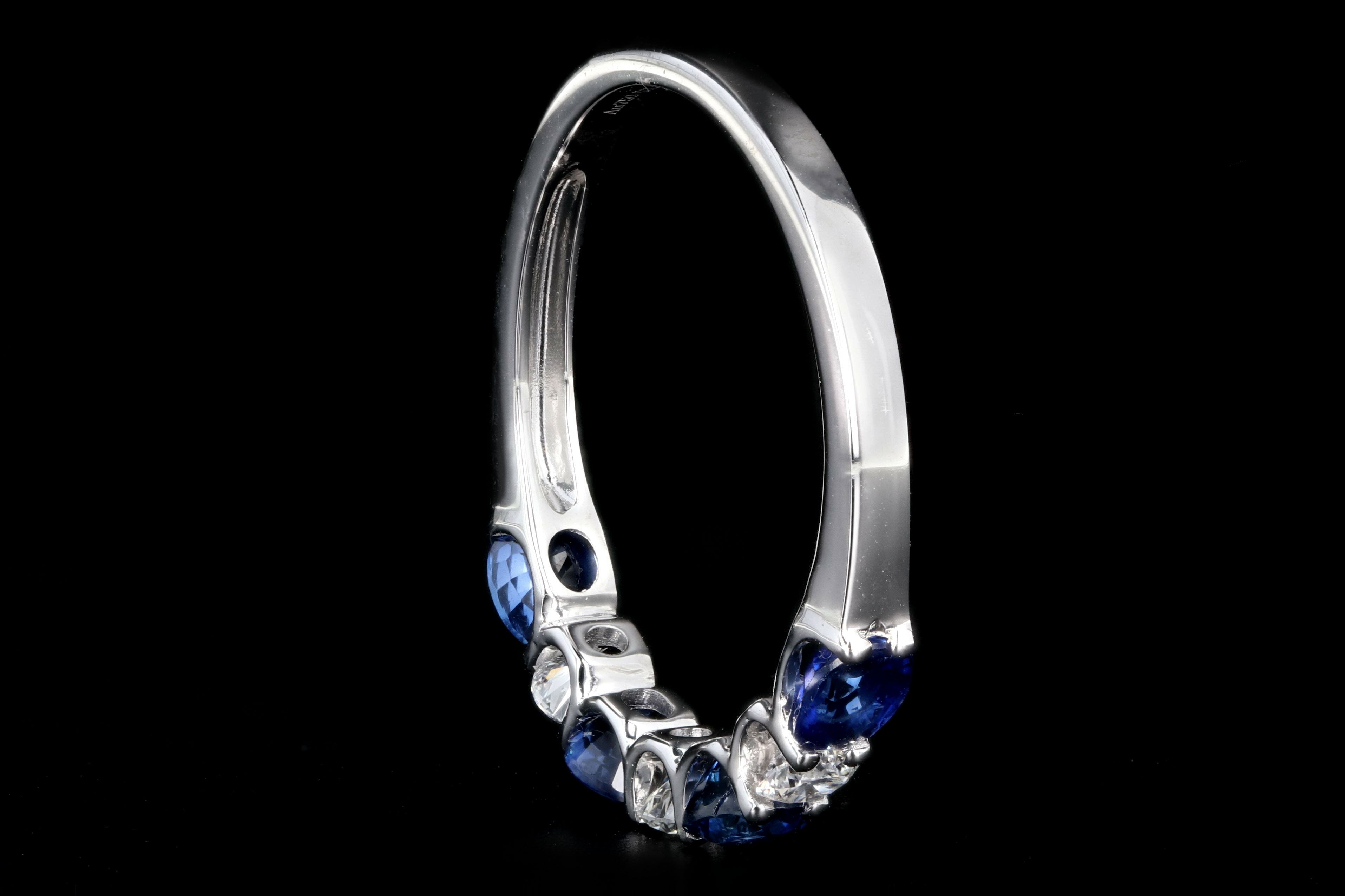 14K White or Yellow Gold Oval Gemstone and Round Diamond Half Band - Queen May