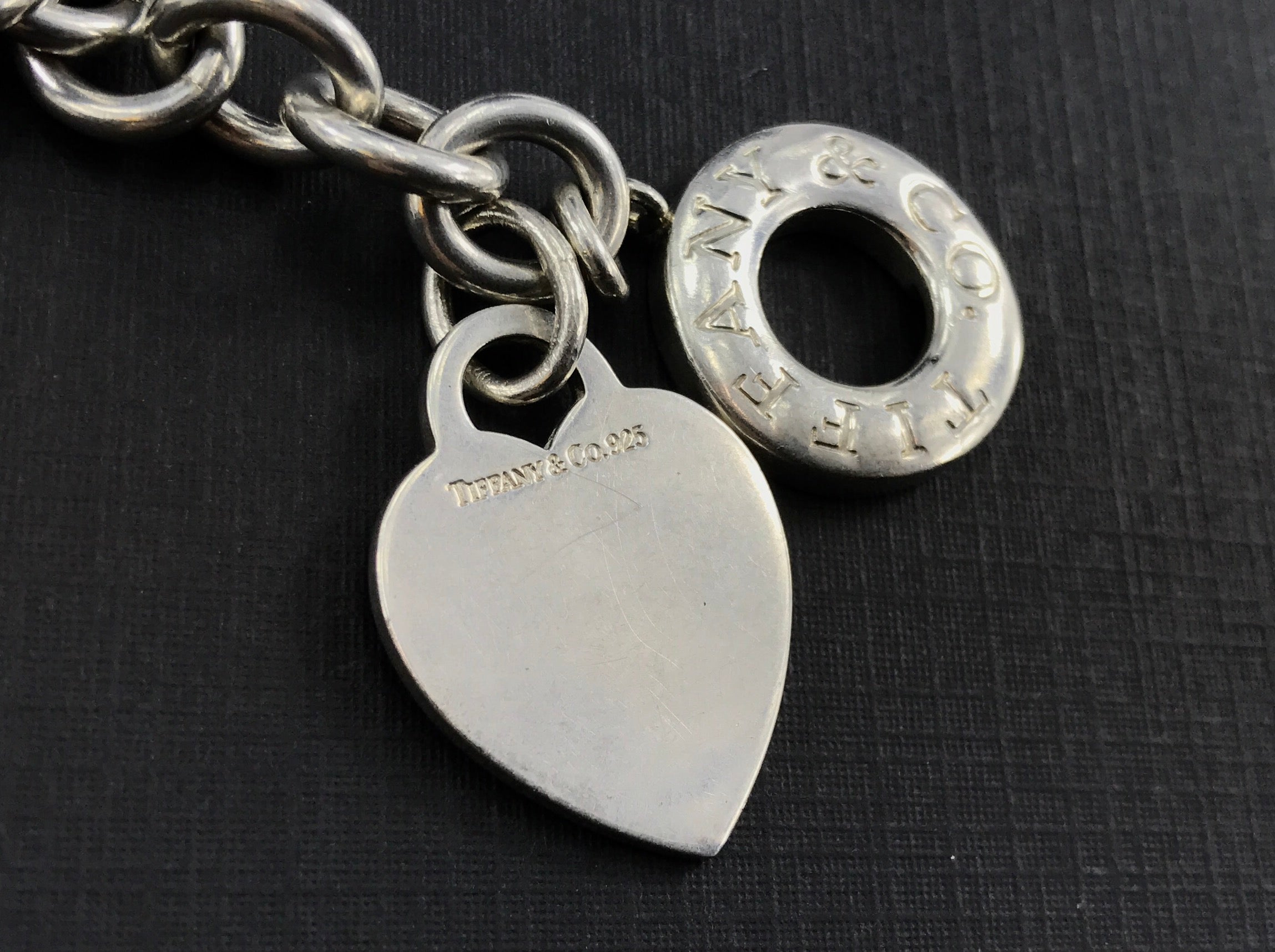 Tiffany & Co Sterling Silver Heart Tag Toggle Necklace 16" - Queen May