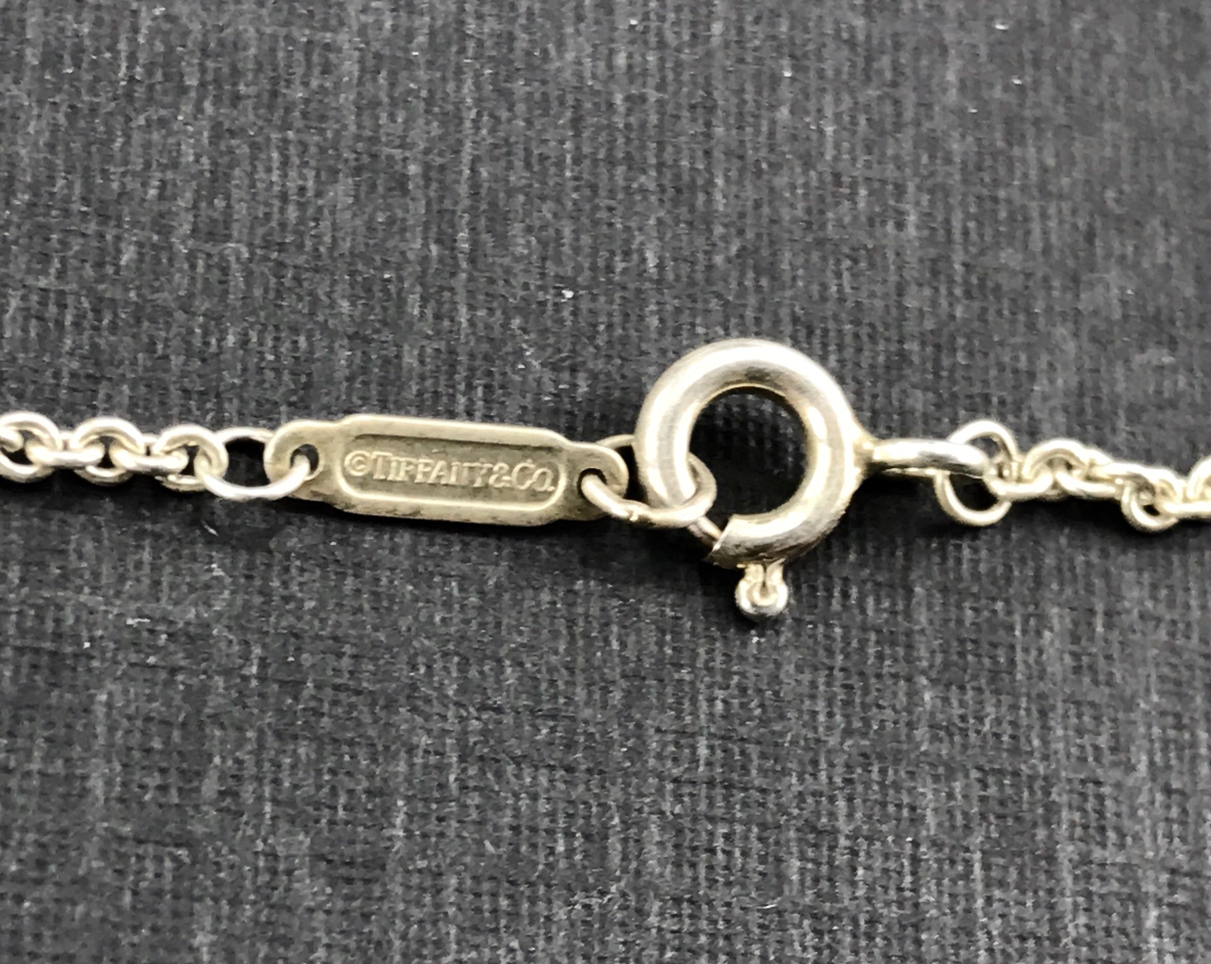 Tiffany & Co Sterling Silver T&Co Bar Pendant Necklace - Queen May