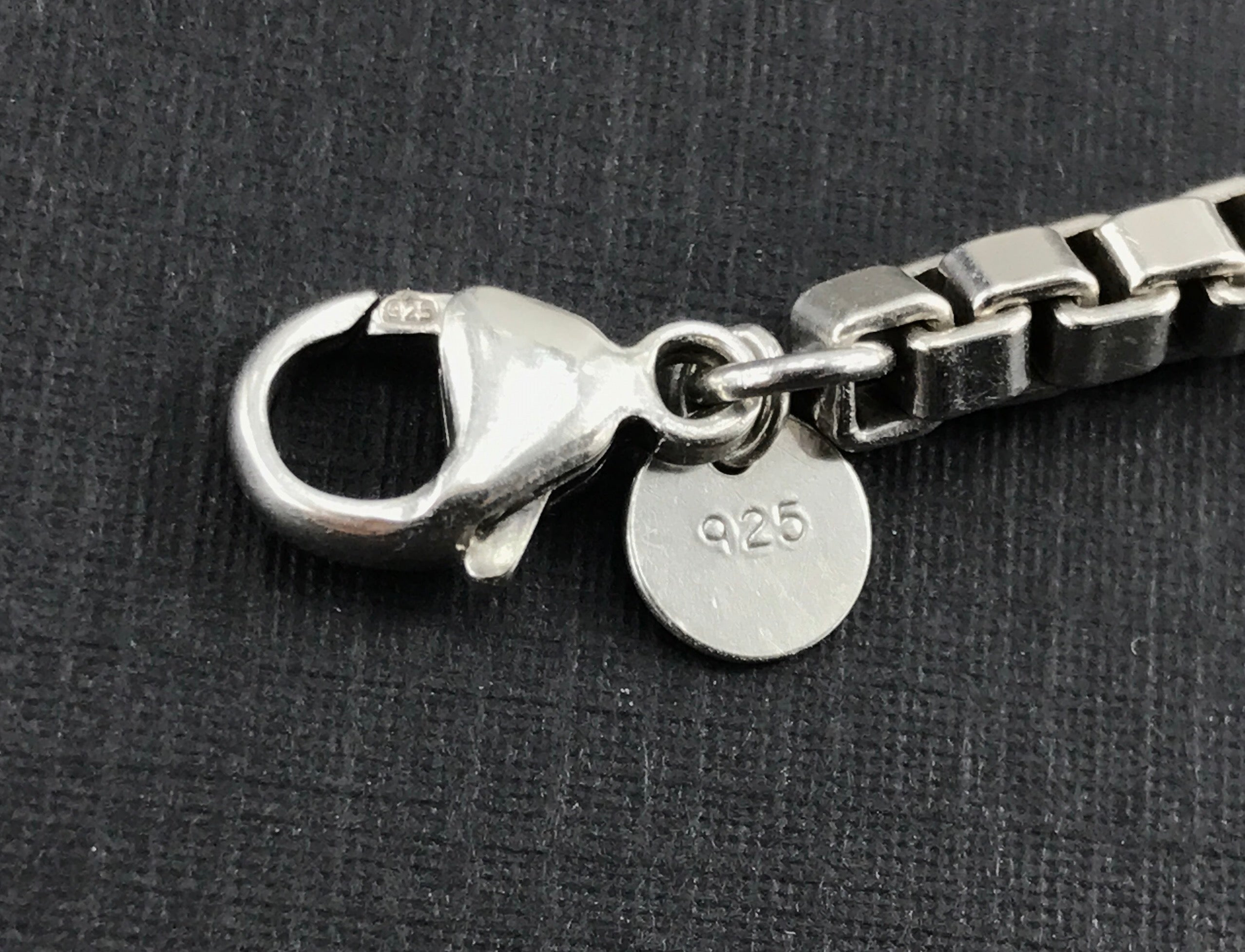 Tiffany & Co Sterling Silver Venetian Box Link Bracelet 7.5" - Queen May