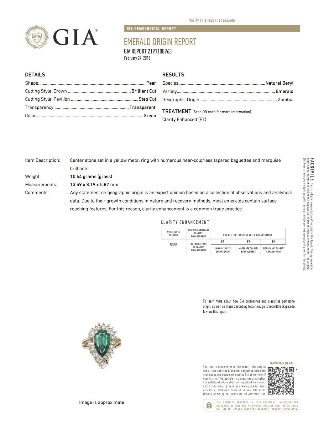 Modern 14K White Gold 3CT Zambian Emerald and Diamond Ring - Queen May