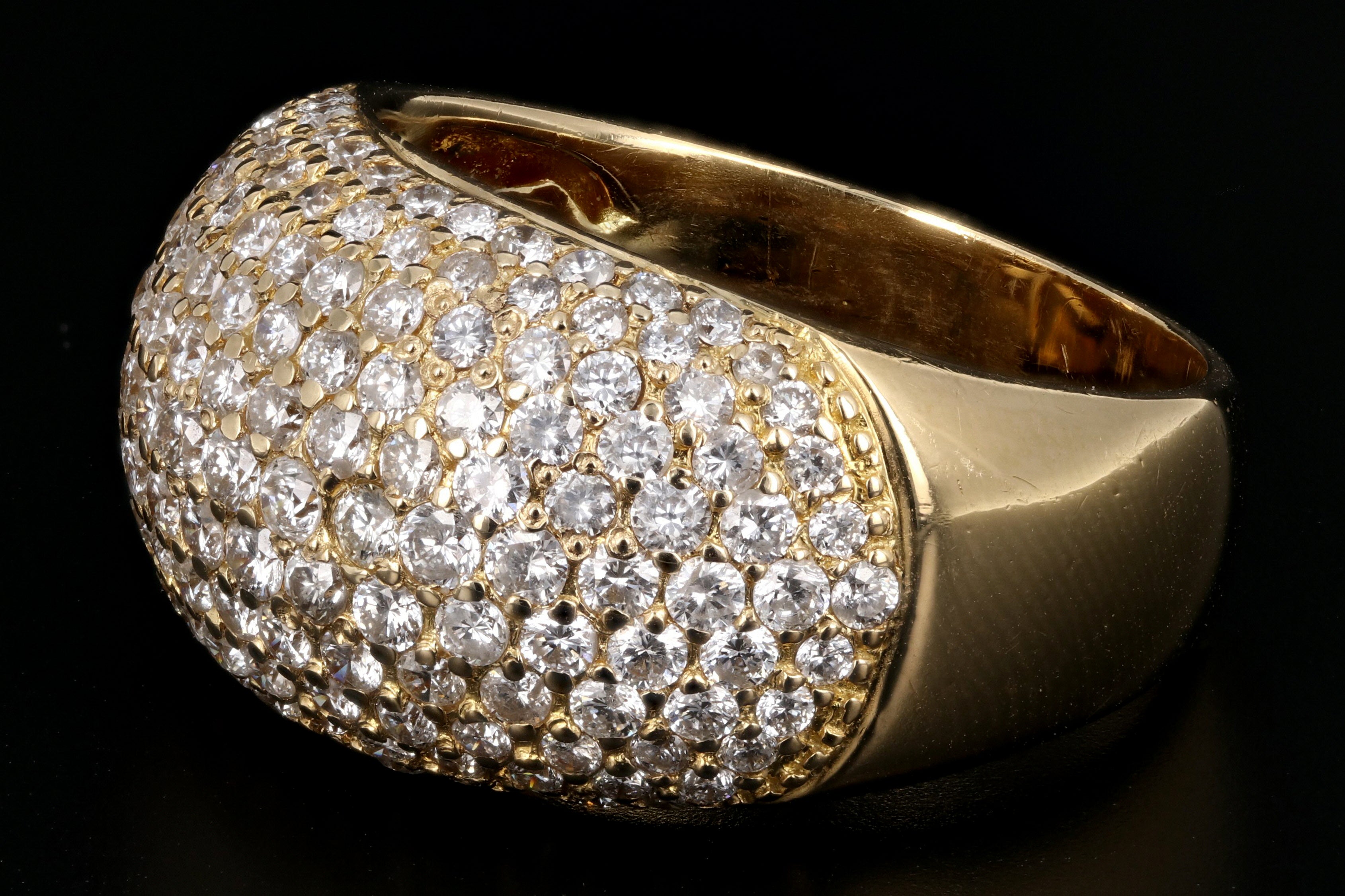 Modern 18K Yellow Gold 2CTW Round Cut Diamond Band - Queen May