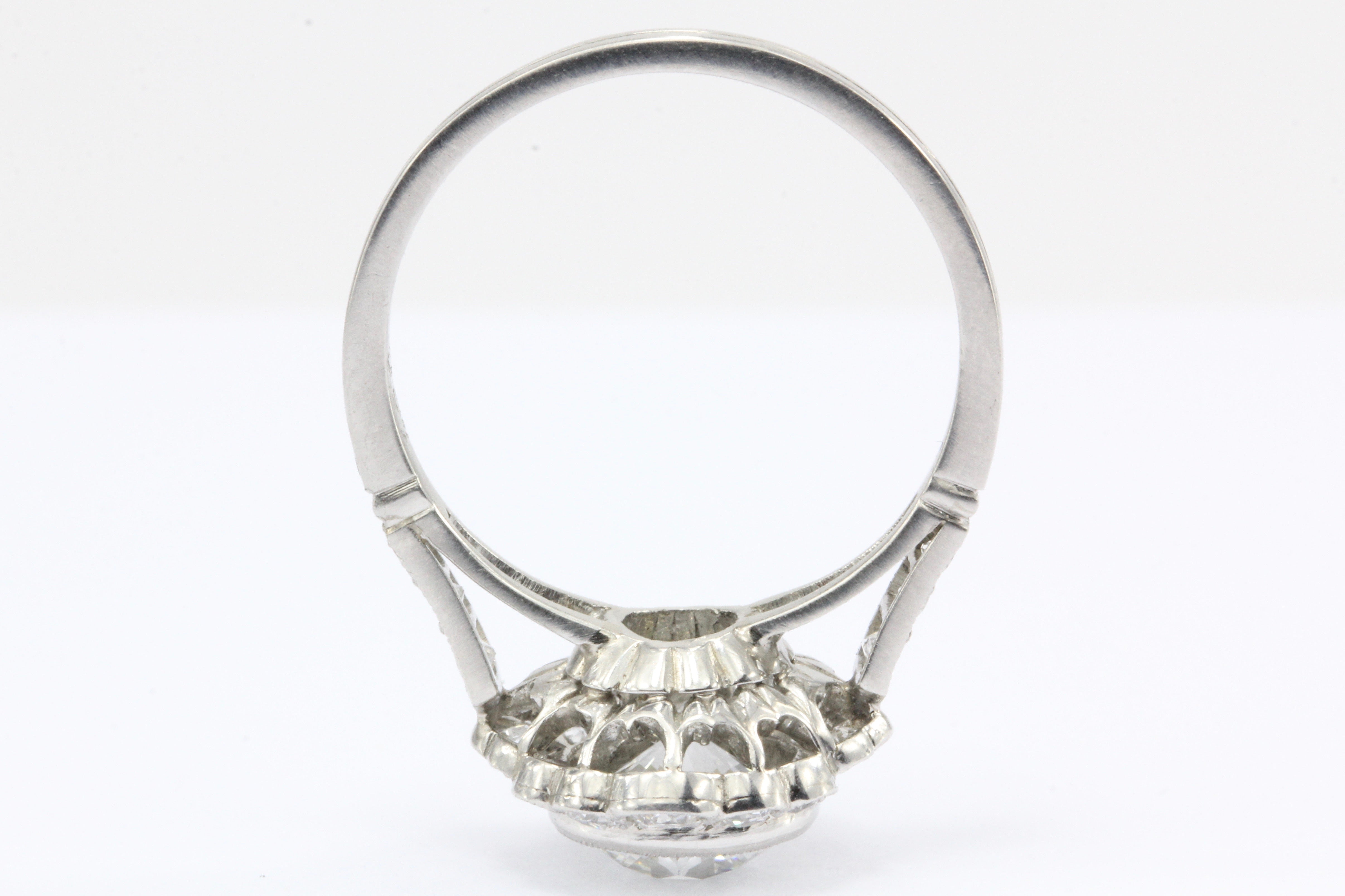 Edwardian Style Platinum 1.5 CT Old European Cut Diamond Ring - Queen May