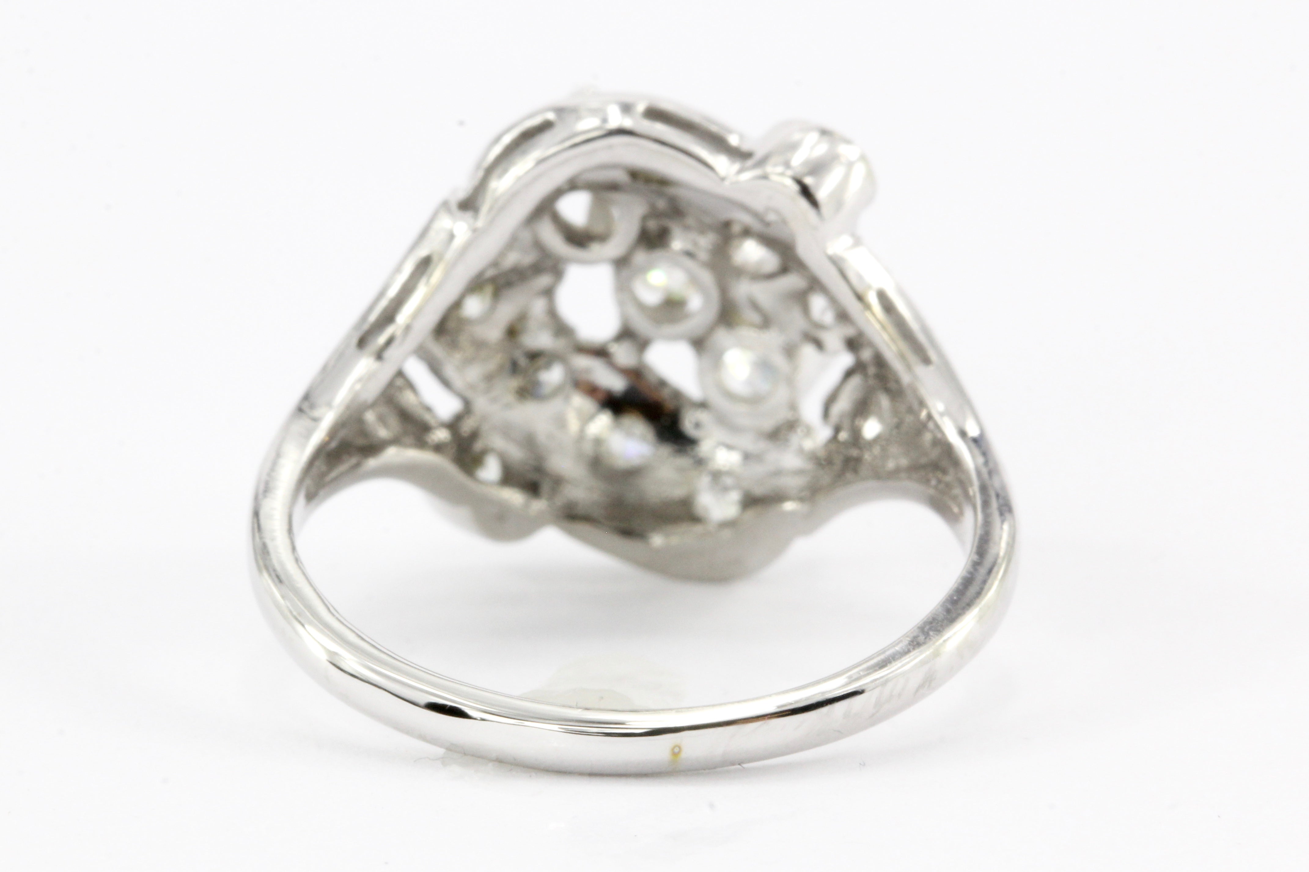 Art Deco 14K White Gold .75 CTW Ring - Queen May