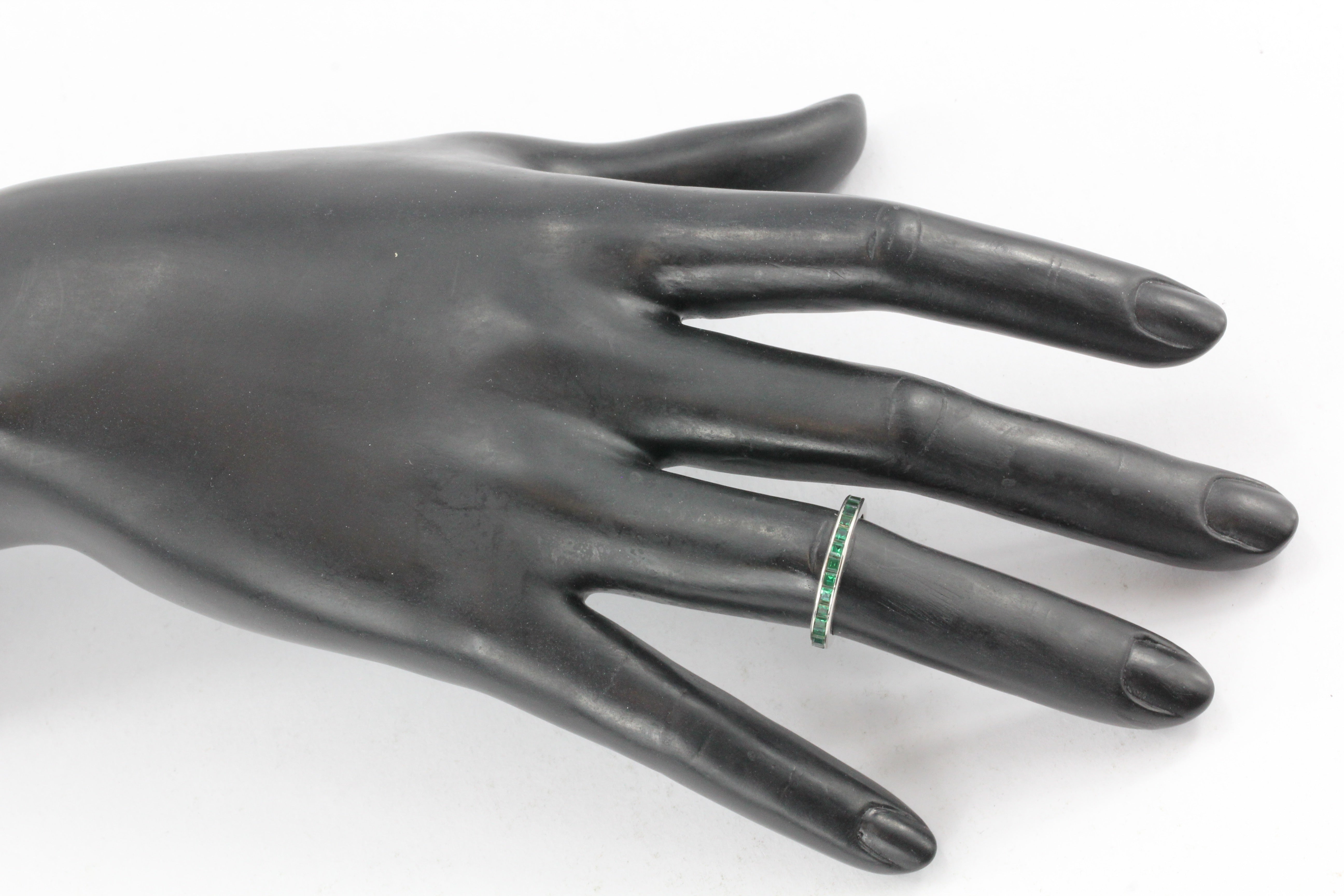 Platinum Green Tsavorite Eternity Band c.1910 - Queen May