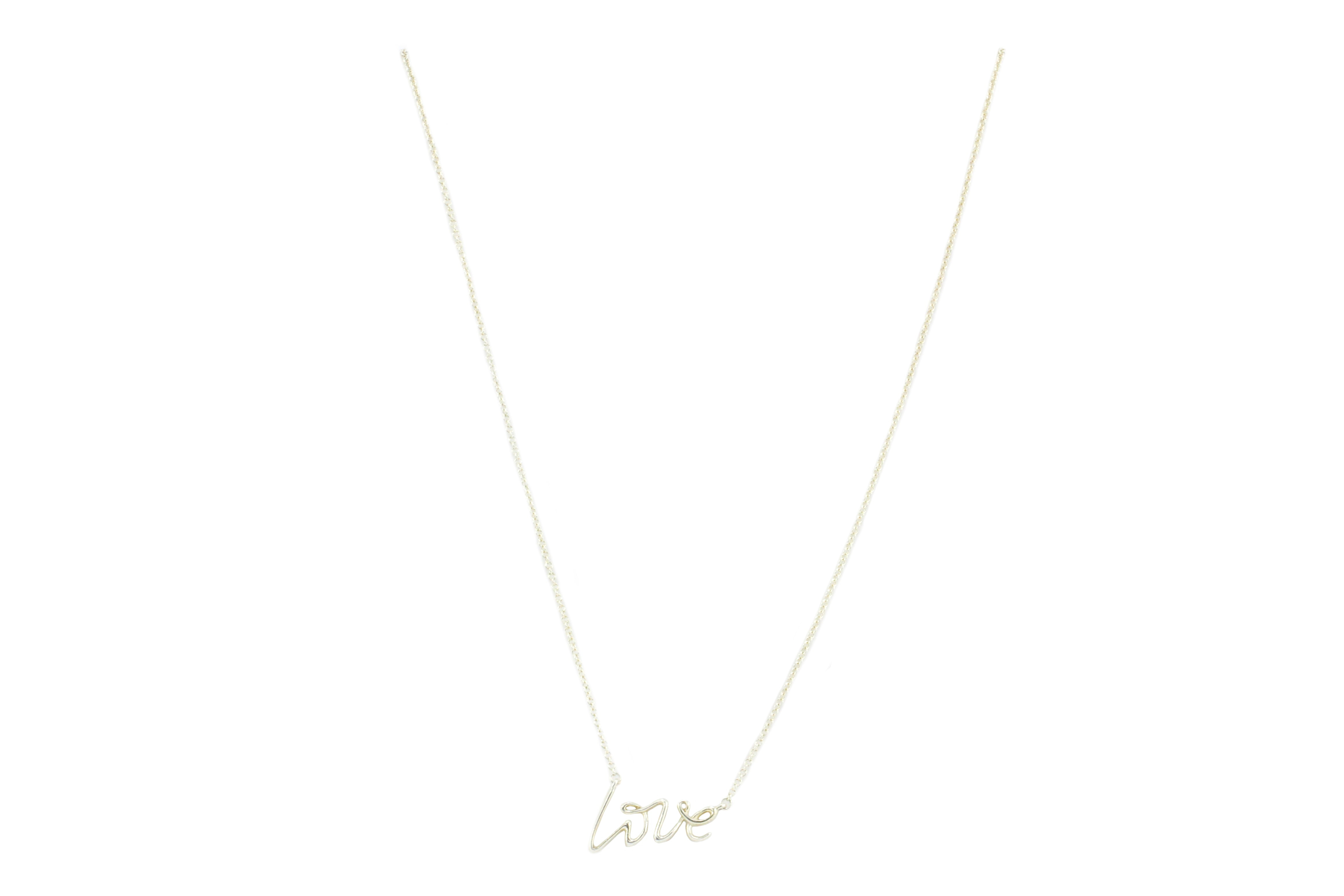 Tiffany & Co. Sterling Silver Love Pendant Necklace - Queen May