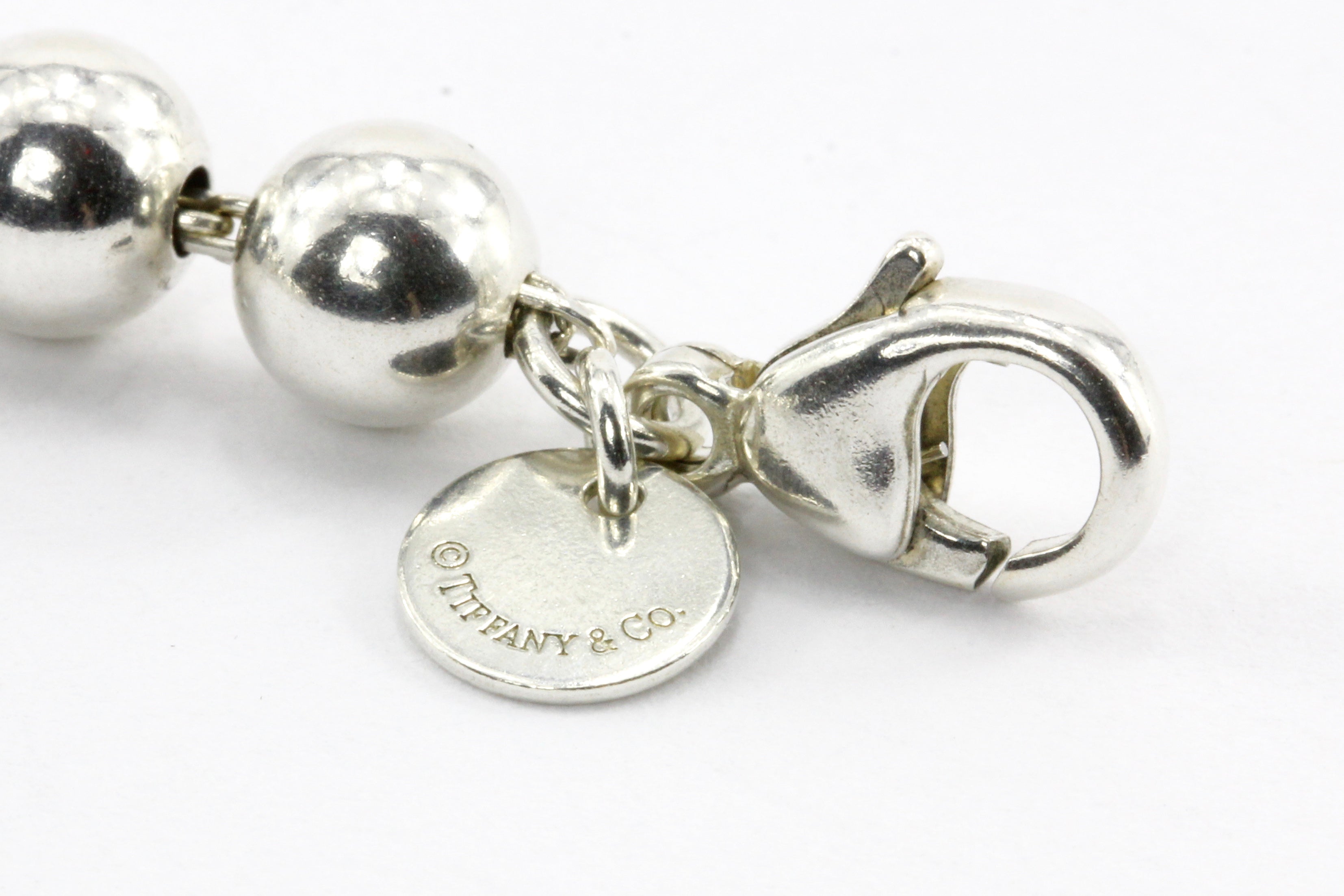 Tiffany & Co Sterling Silver Hardware Graduated Ball Necklace - Queen May