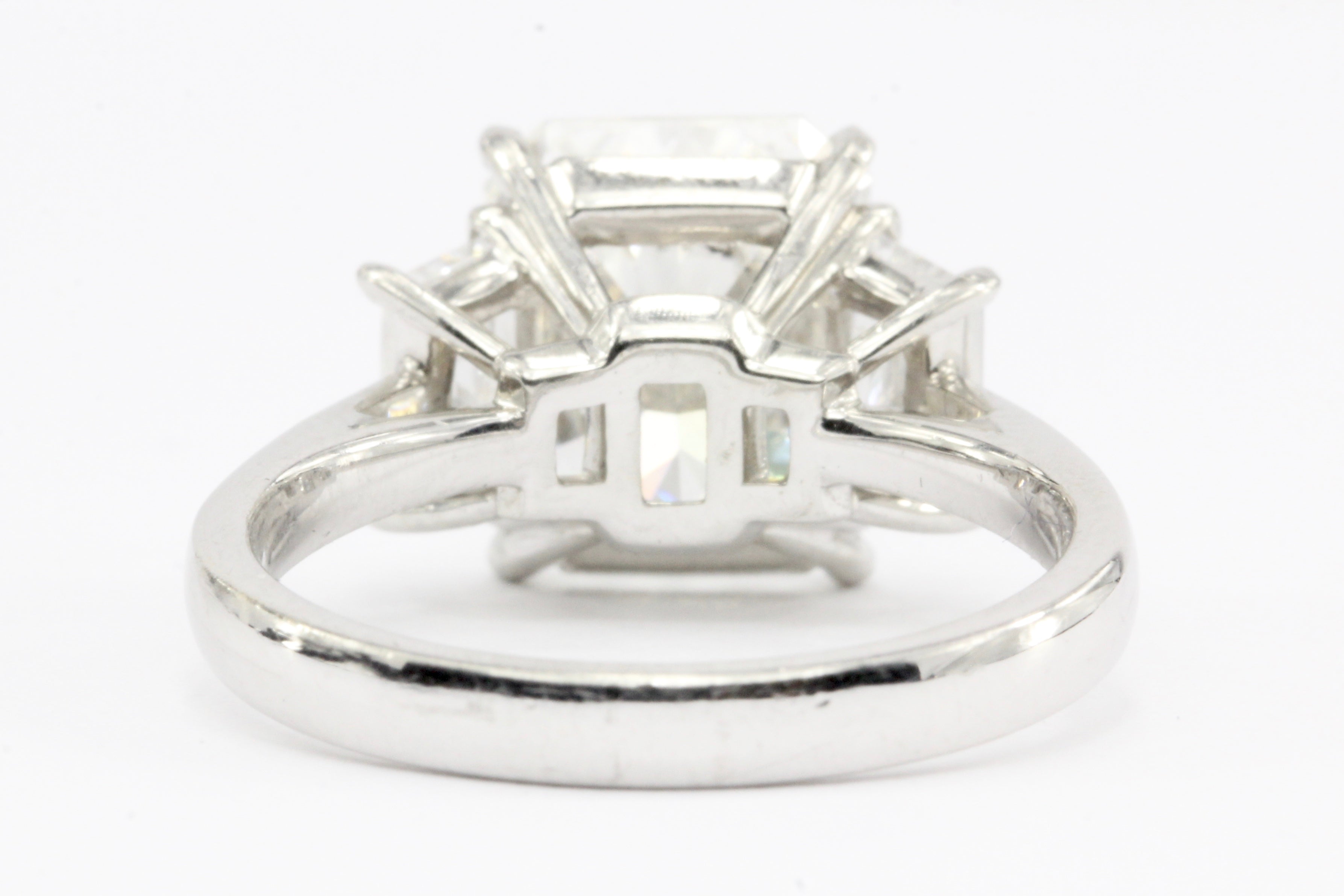 Platinum 4.01CT Radiant Cut Diamond Engagement Ring - Queen May