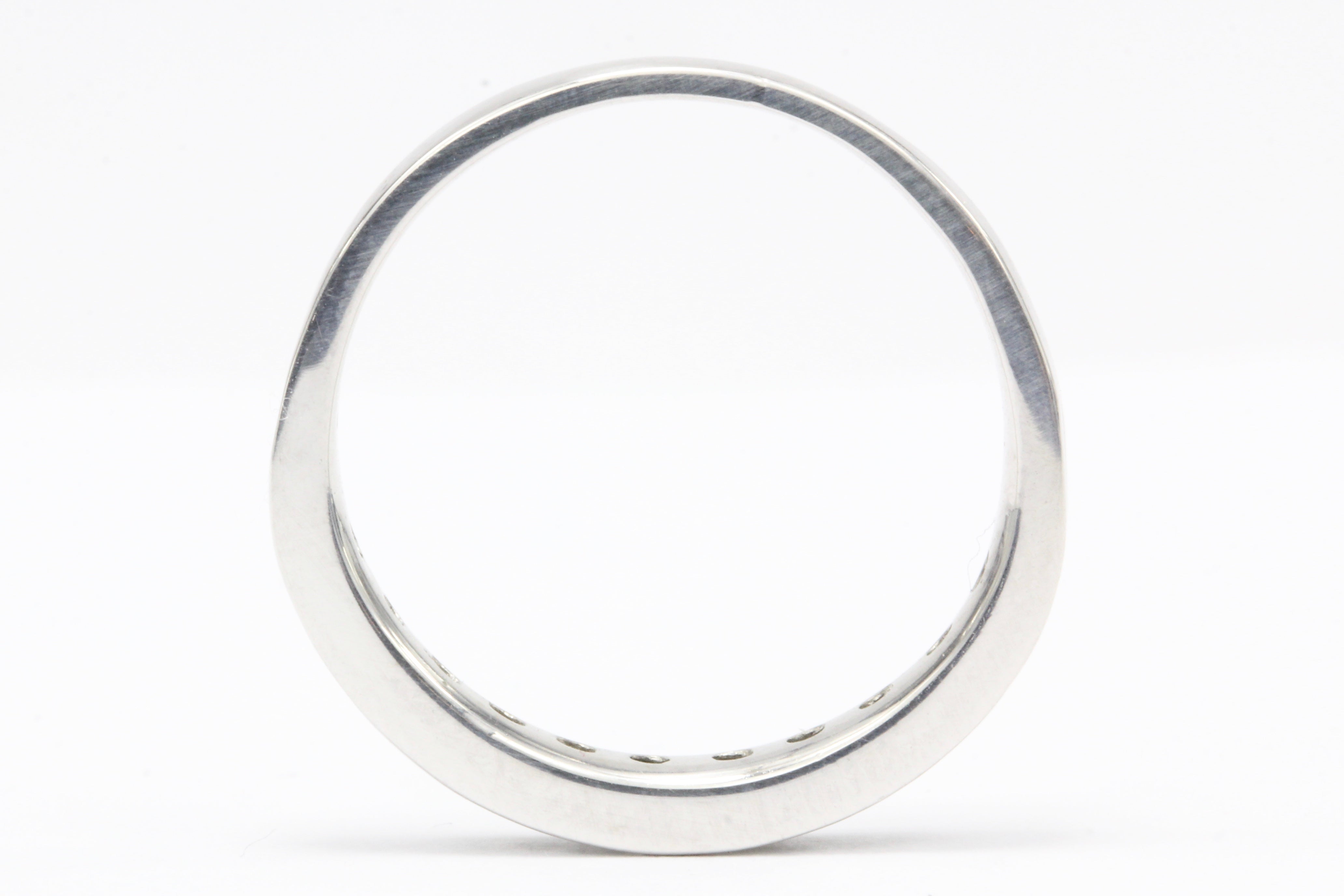 Platinum .5CTW Diamond Half Eternity Band - Queen May