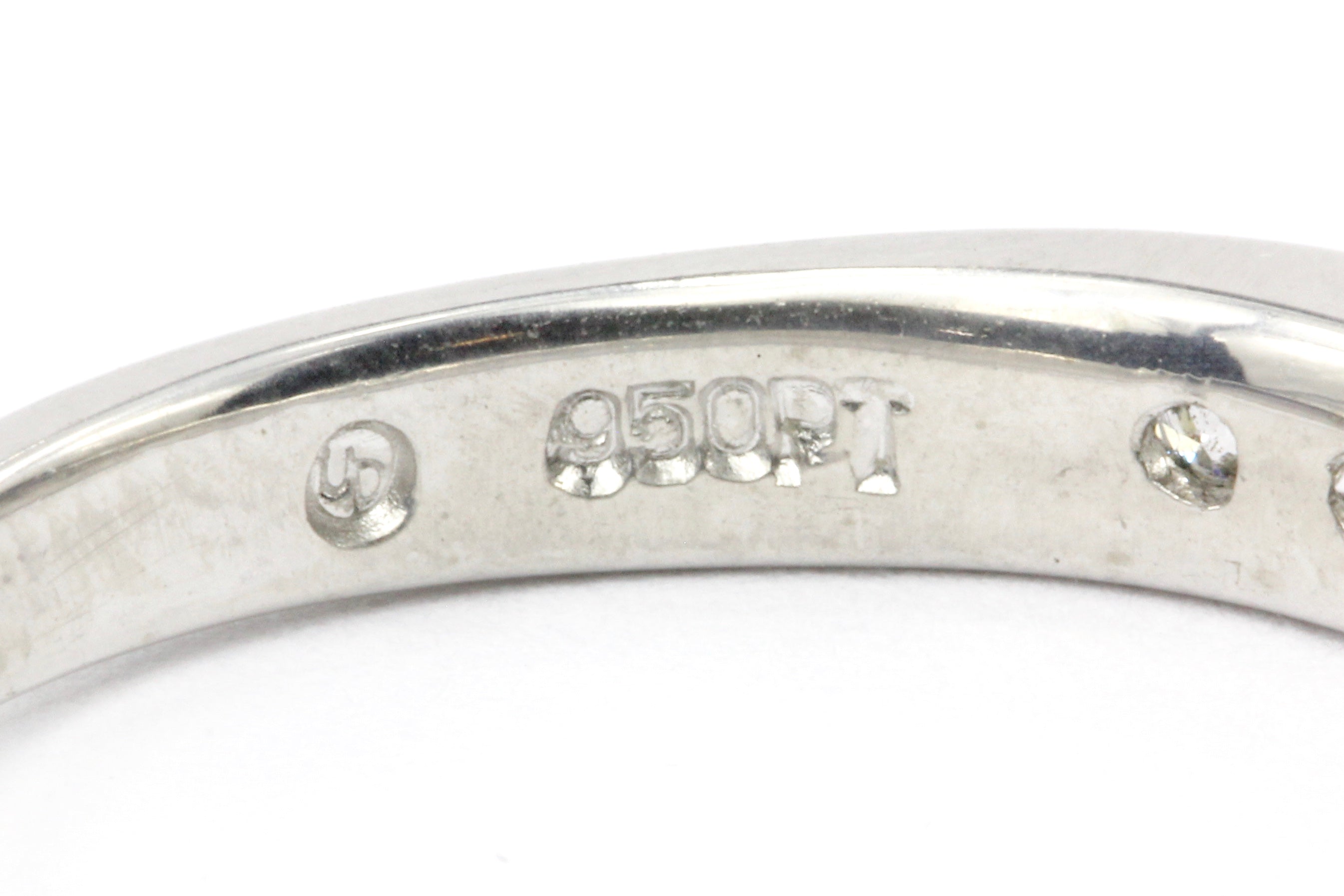 Platinum .5CTW Diamond Half Eternity Band - Queen May