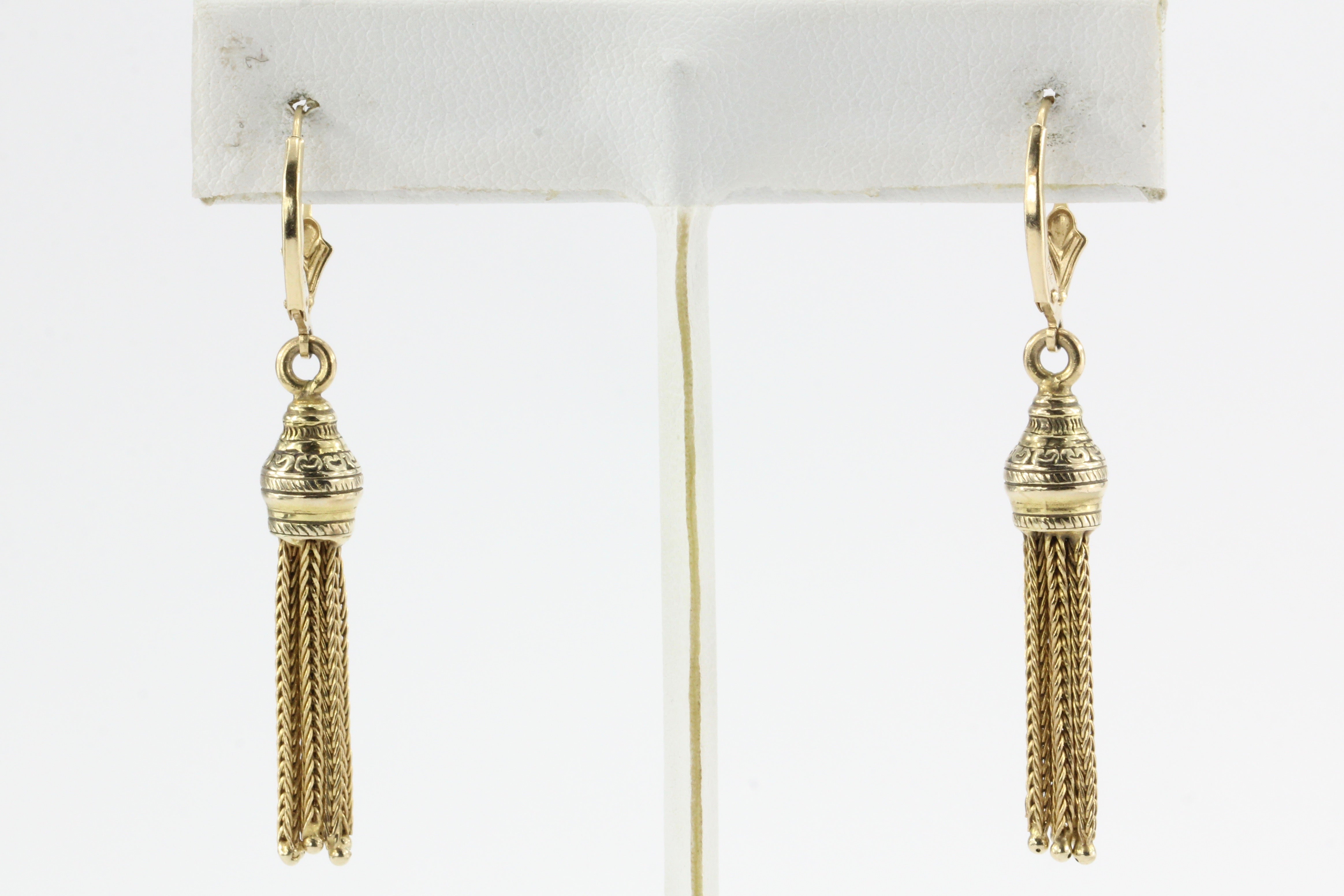 Victorian 10K Gold Tassel Earrings c.1890 - Queen May