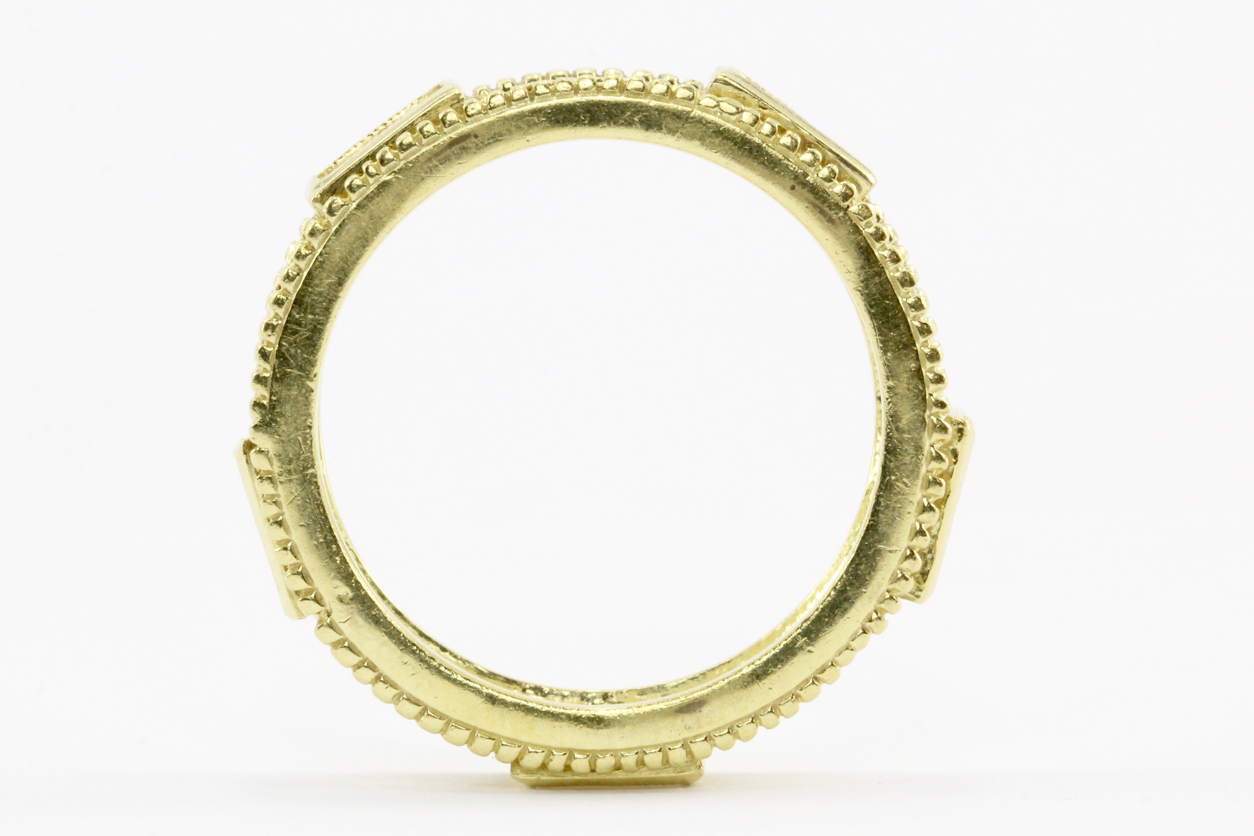 18K Yellow Gold Modern Eternity Band 1.7 CTW - Queen May