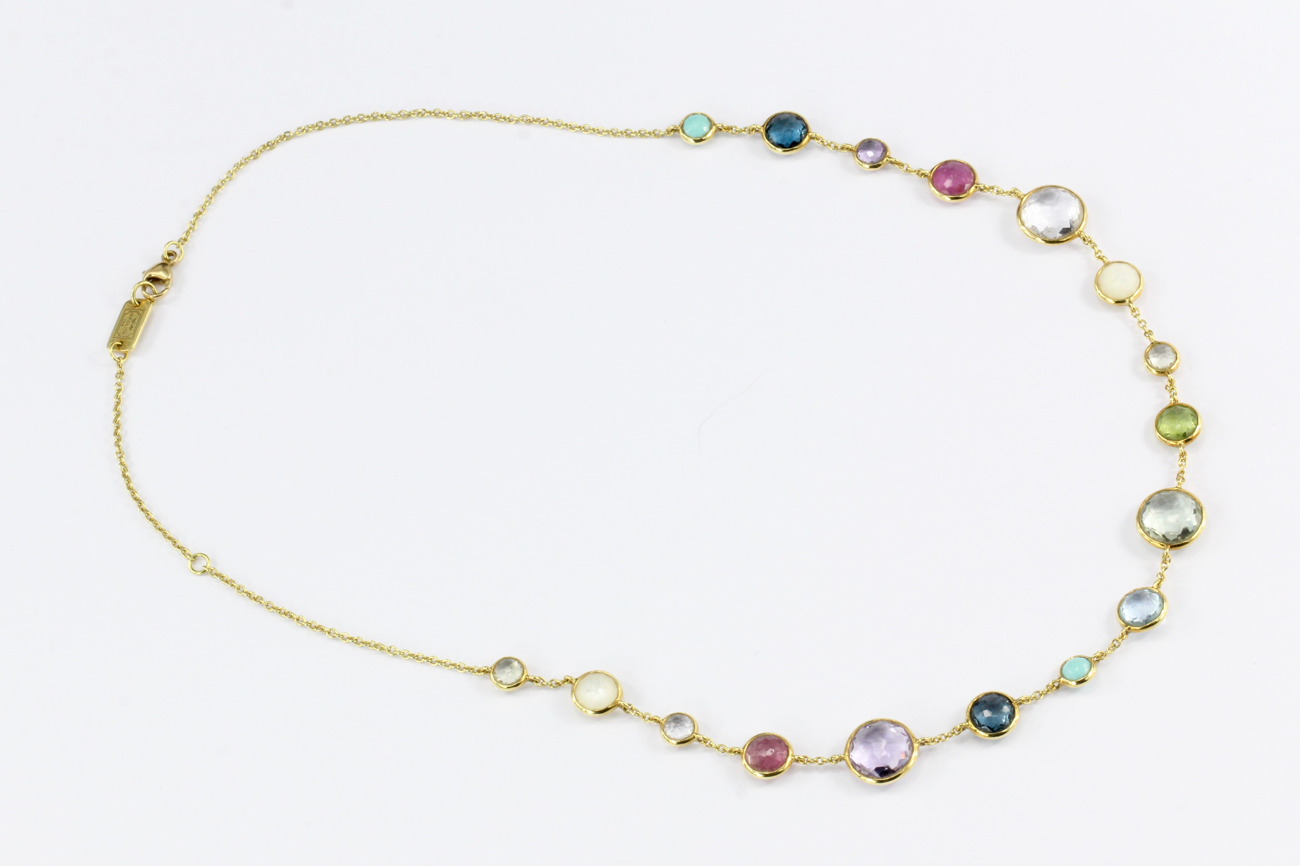 Ippolita Rock Candy Gelato Semi-Precious Multi-Stone 18K Yellow Gold Mini Station Necklace - Queen May