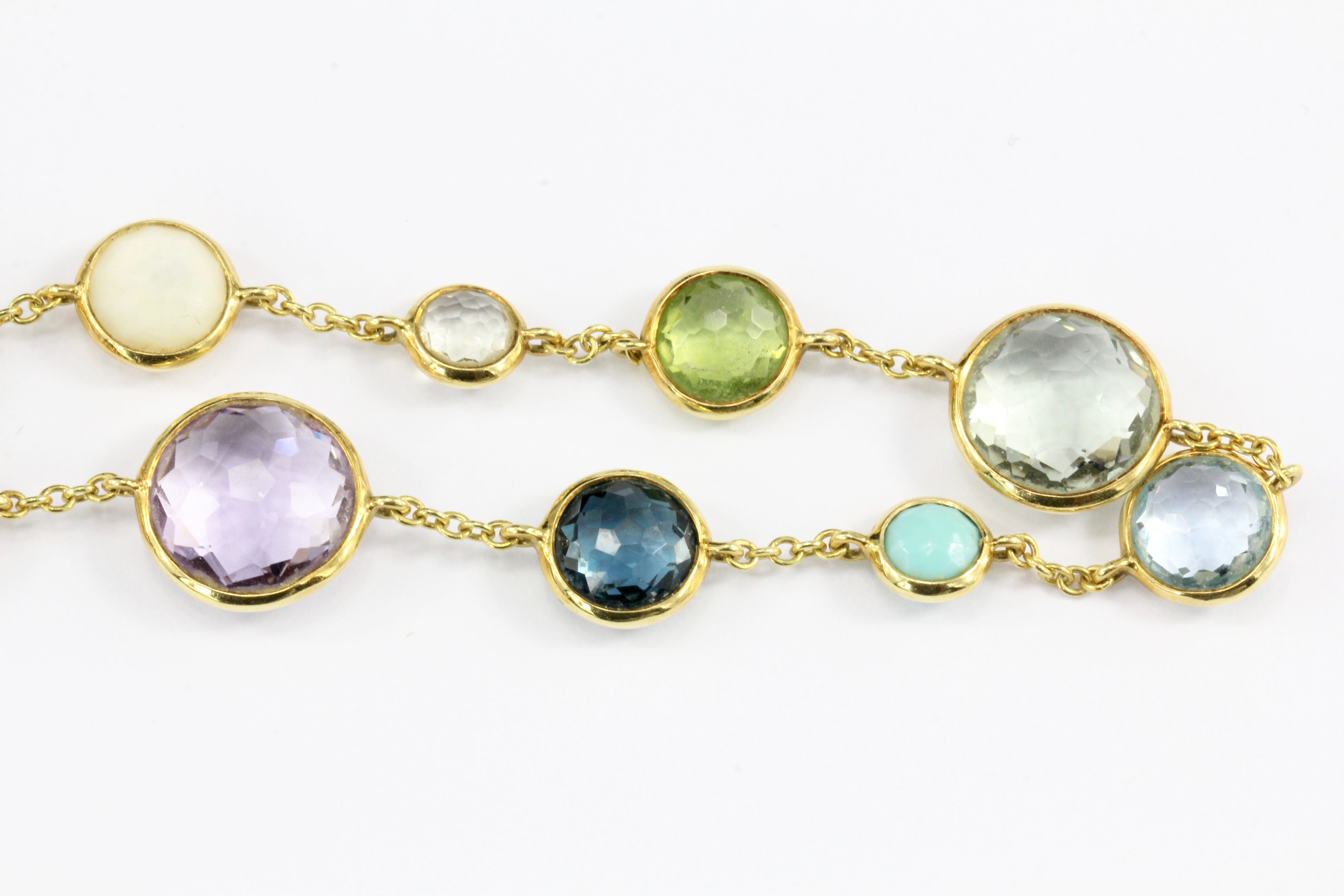 Ippolita Rock Candy Gelato Semi-Precious Multi-Stone 18K Yellow Gold Mini Station Necklace - Queen May