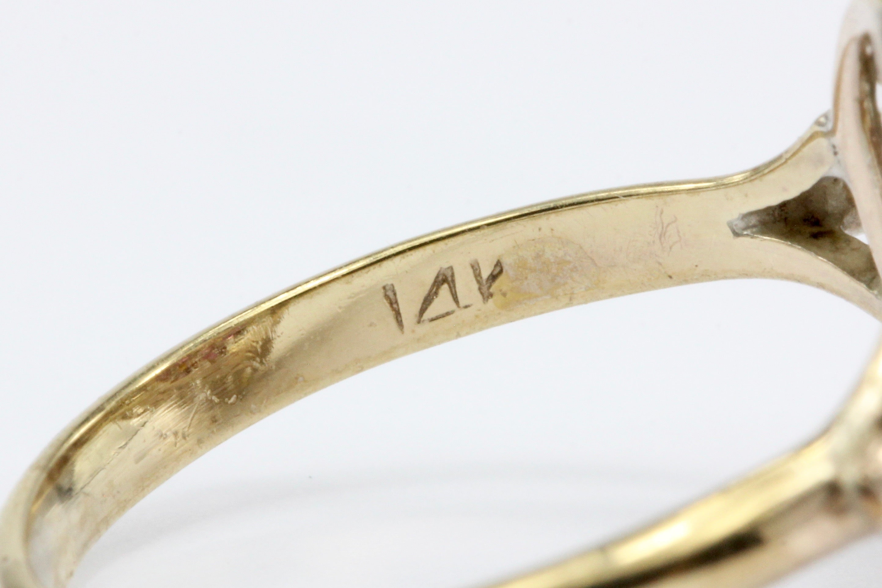 Retro 14K Yellow Gold Natural Ruby and Citrine Cocktail Ring - Queen May