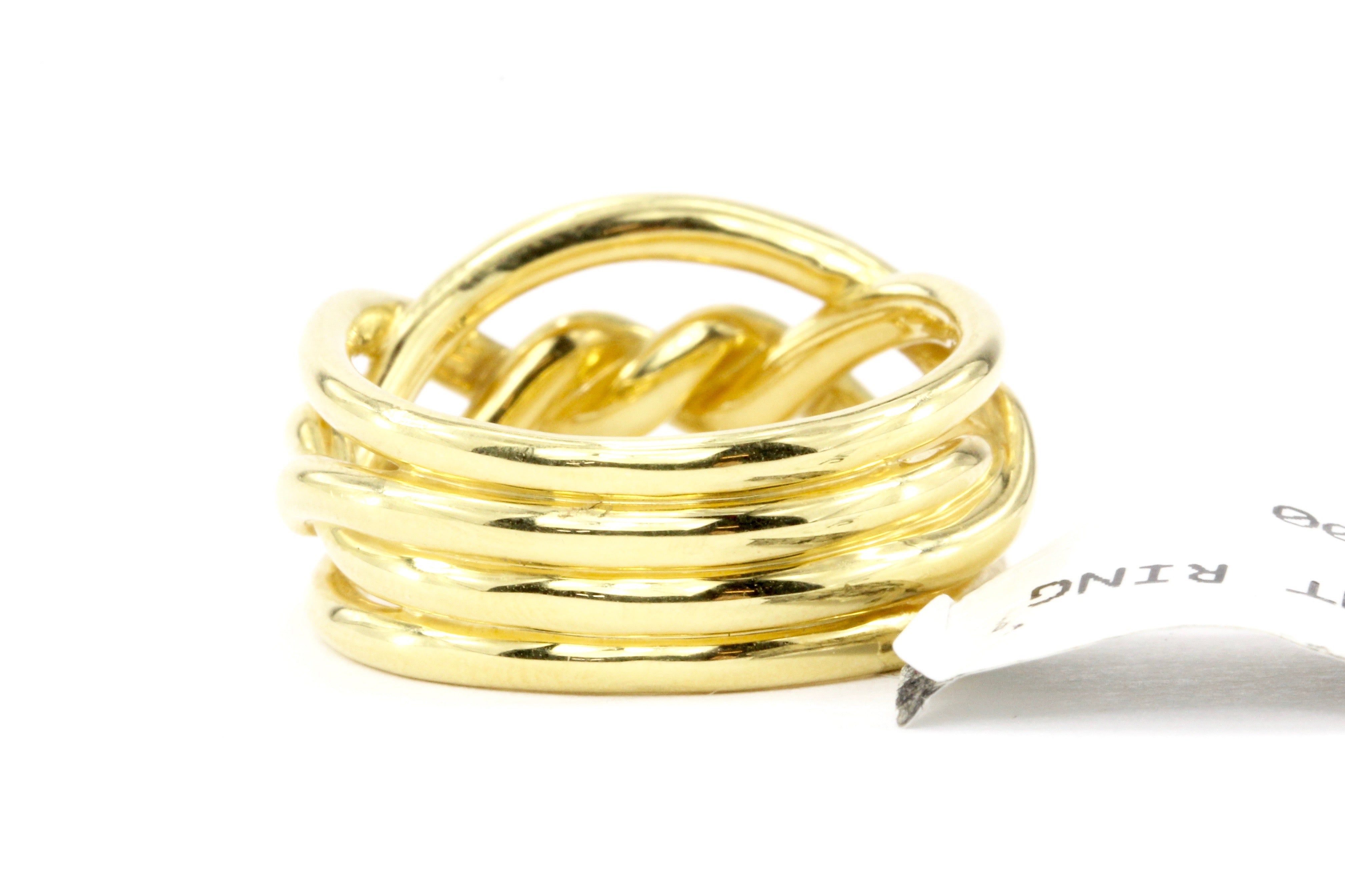 David Yurman Continuance Collection Diamond & 18K Gold Ring 11.5 mm - Queen May