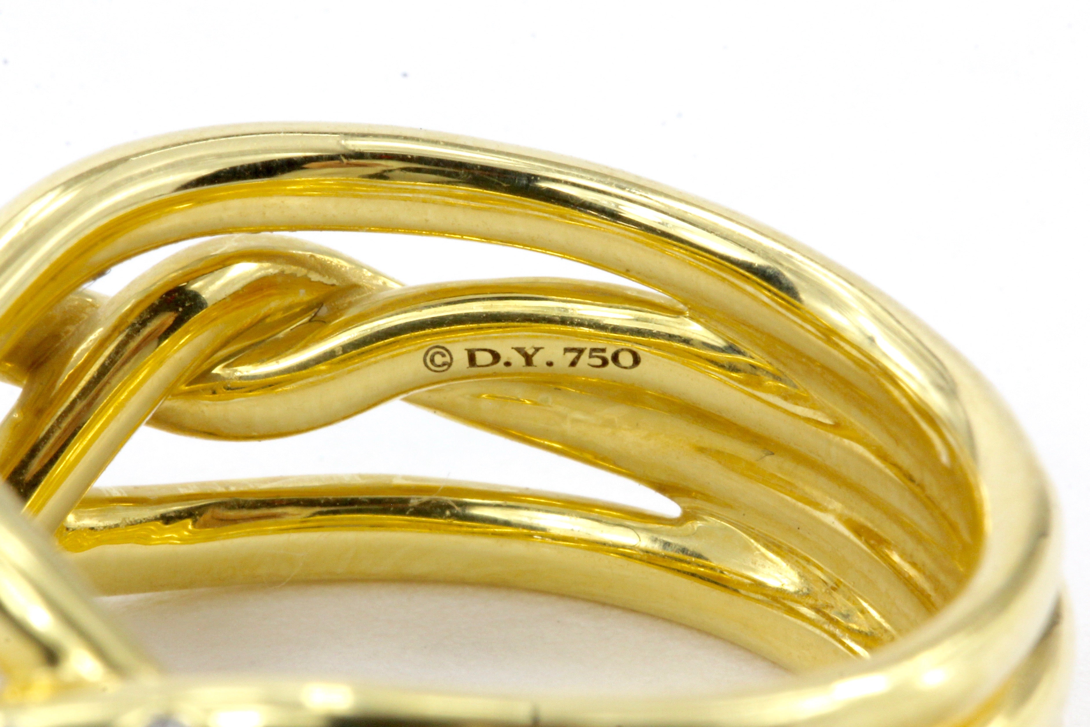 David Yurman Continuance Collection Diamond & 18K Gold Ring 11.5 mm - Queen May