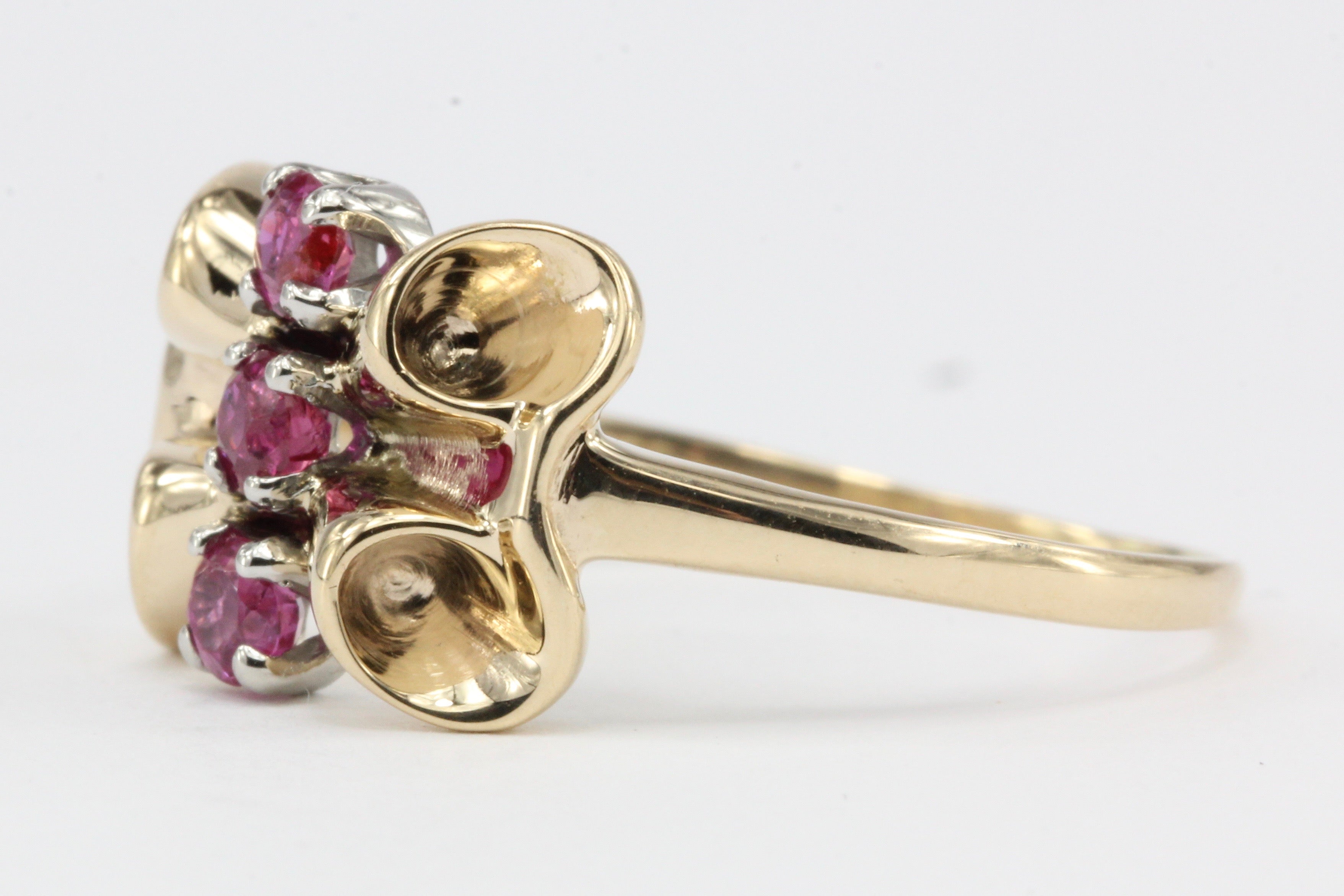Vintage 14K Gold & Palladium Tiffany & Co Ruby Ring Size 8 c.1945 - Queen May