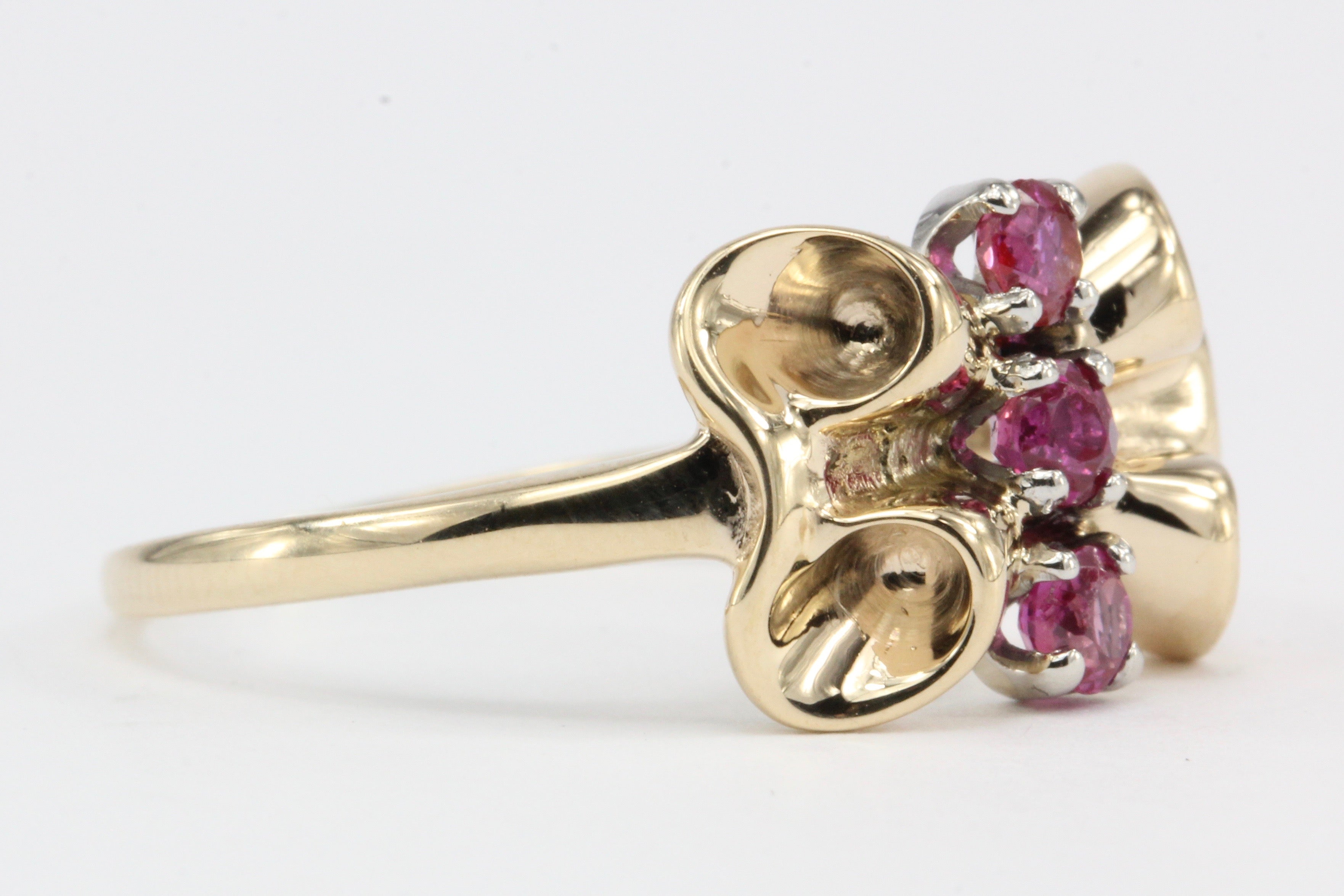 Vintage 14K Gold & Palladium Tiffany & Co Ruby Ring Size 8 c.1945 - Queen May