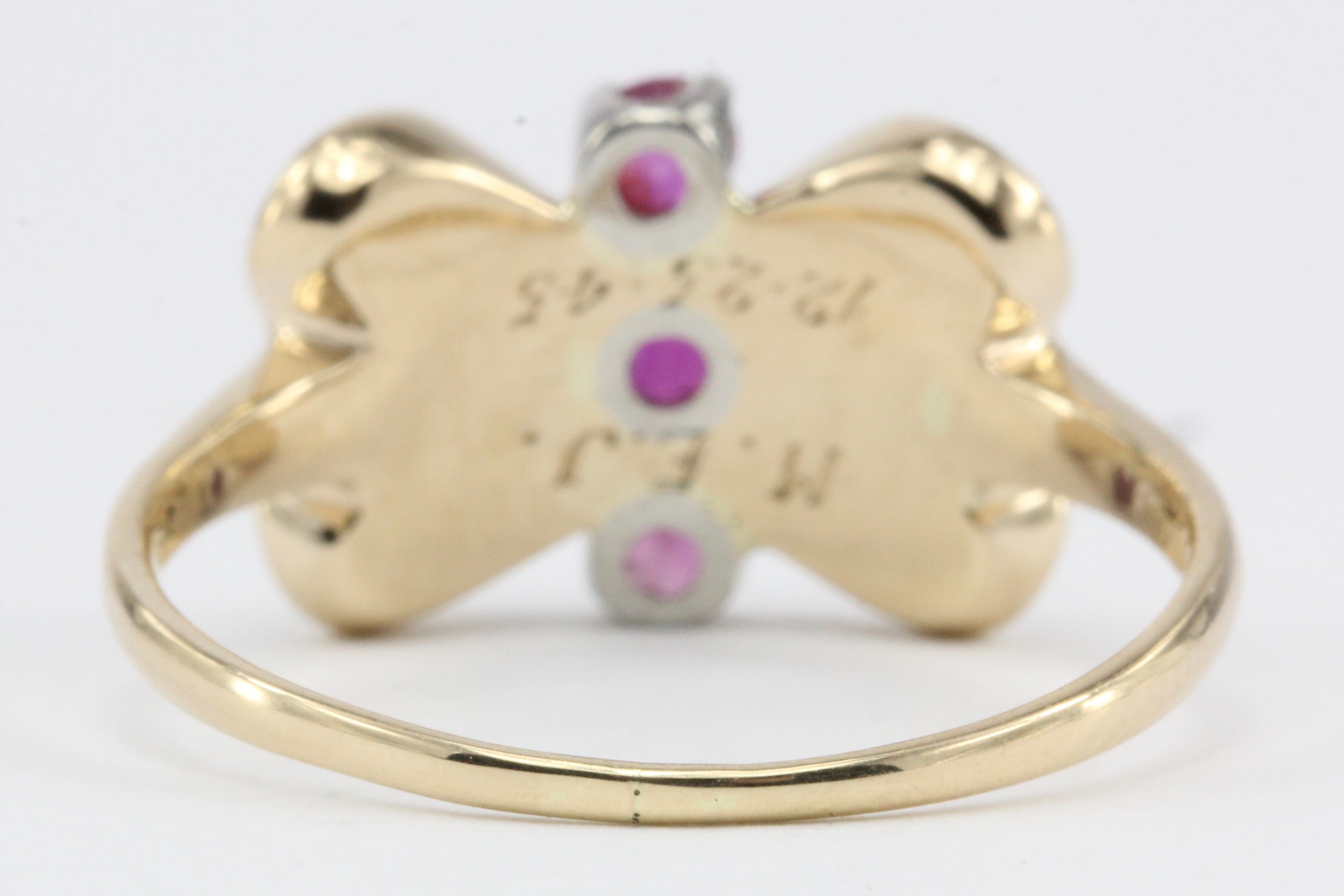 Vintage 14K Gold & Palladium Tiffany & Co Ruby Ring Size 8 c.1945 - Queen May