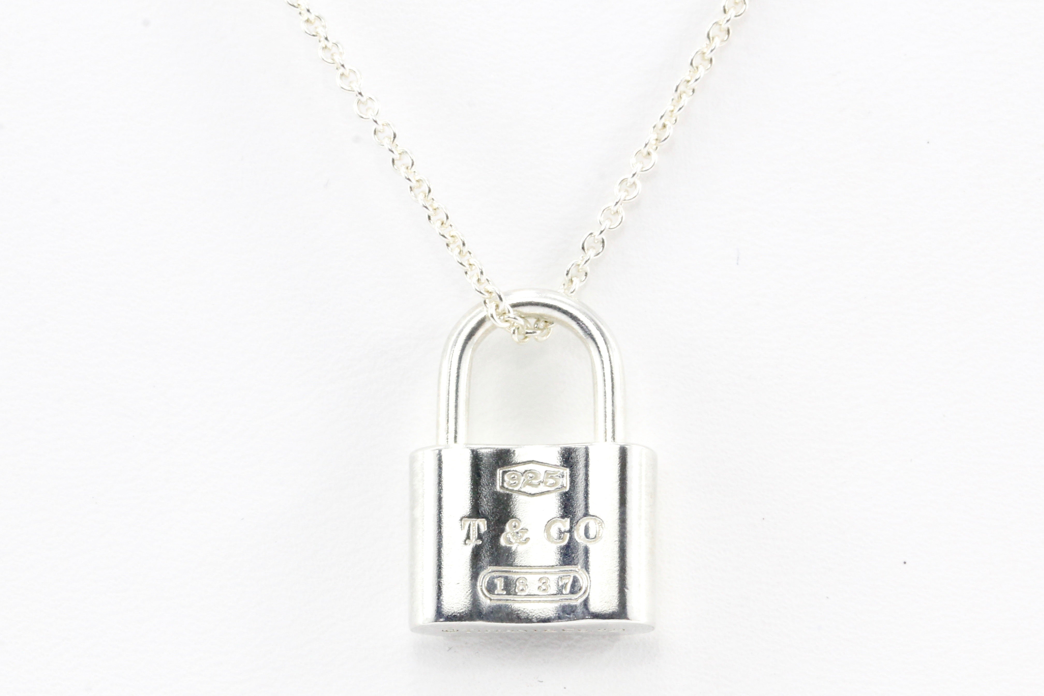 Tiffany & Co. Sterling Silver 1837 Lock Pendant Necklace - Queen May