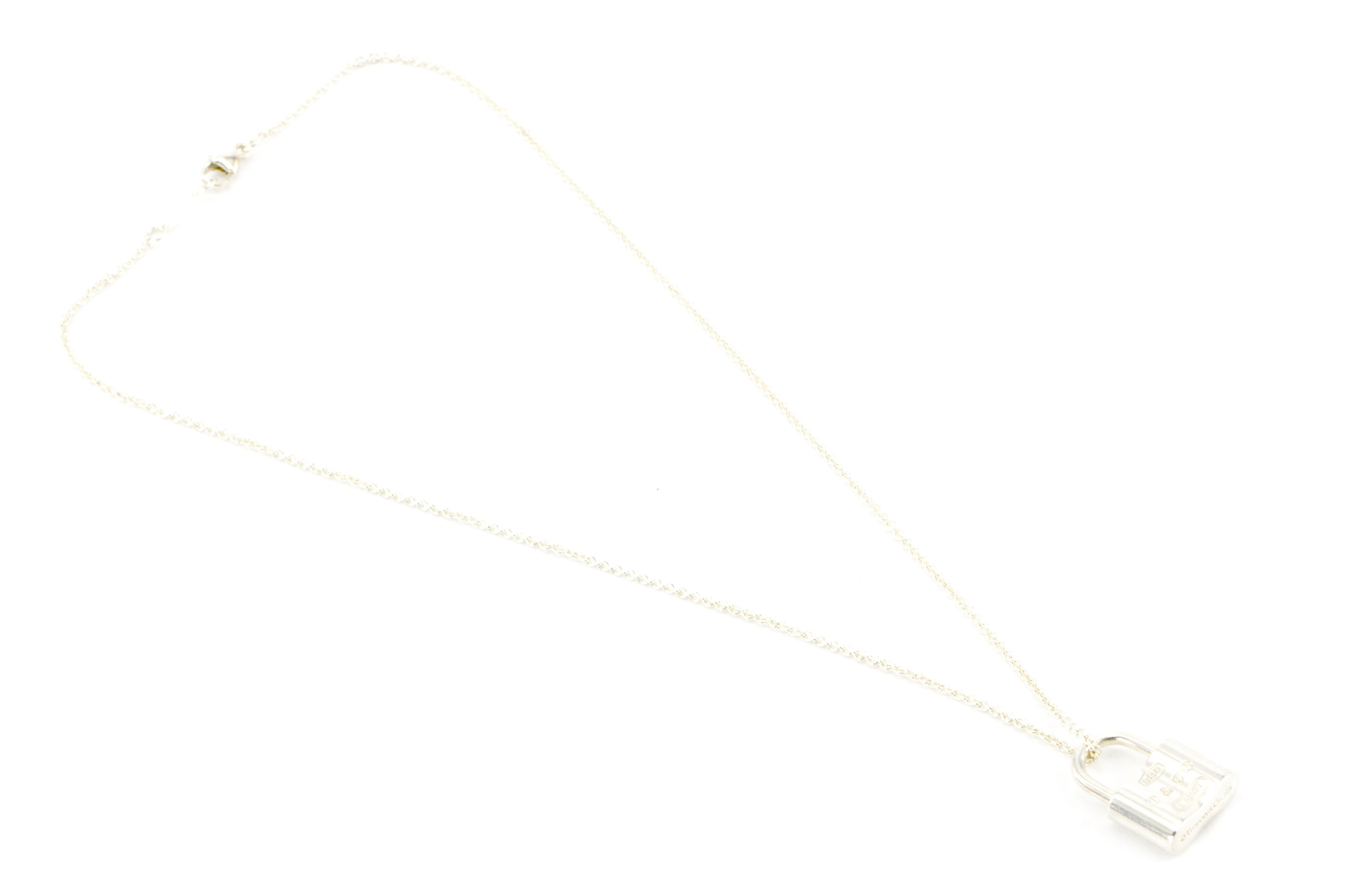 Tiffany & Co. Sterling Silver 1837 Lock Pendant Necklace - Queen May