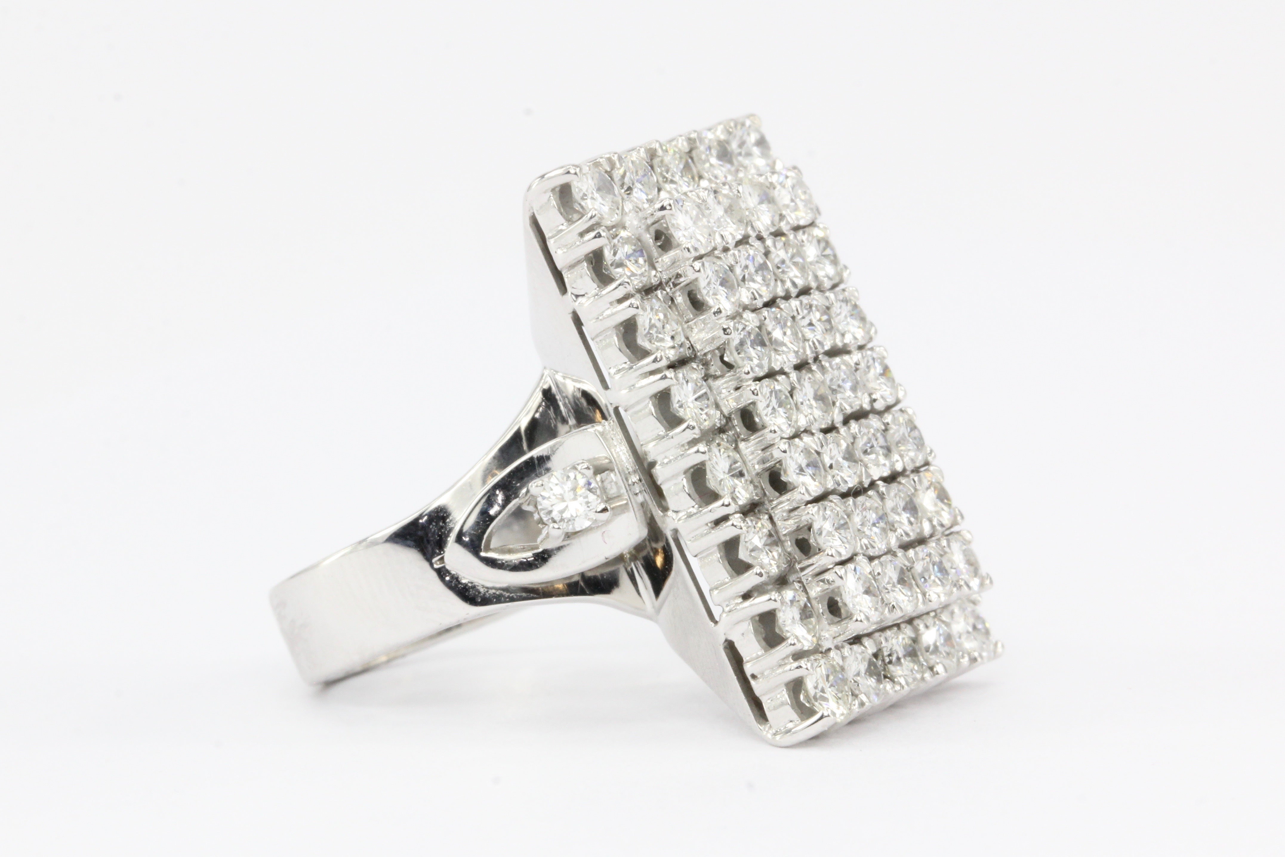 14K White Gold 4 CTW Diamond Ring - Queen May