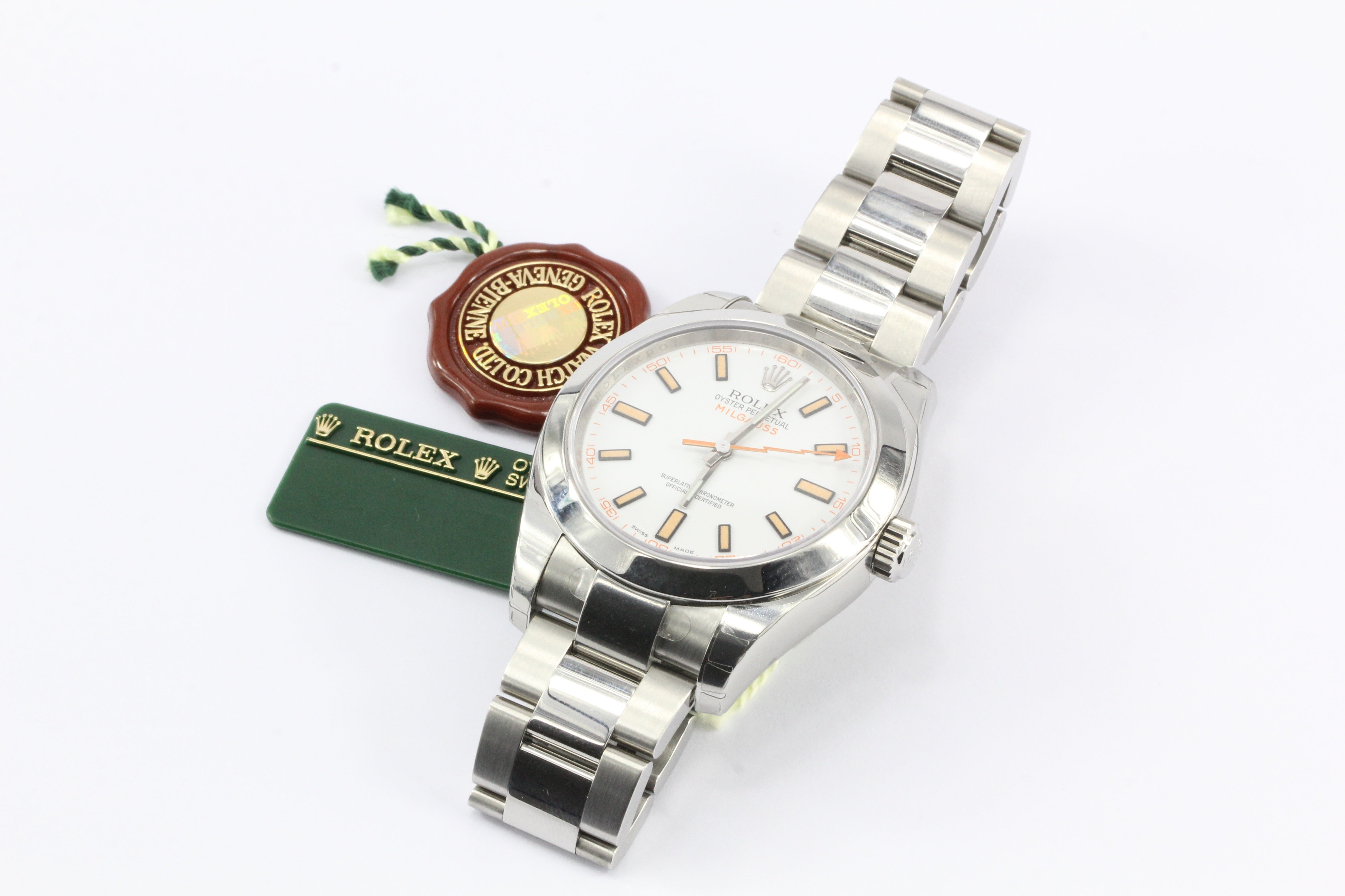 Rolex Milgauss Model 116400 White Luminescent Dial - Queen May