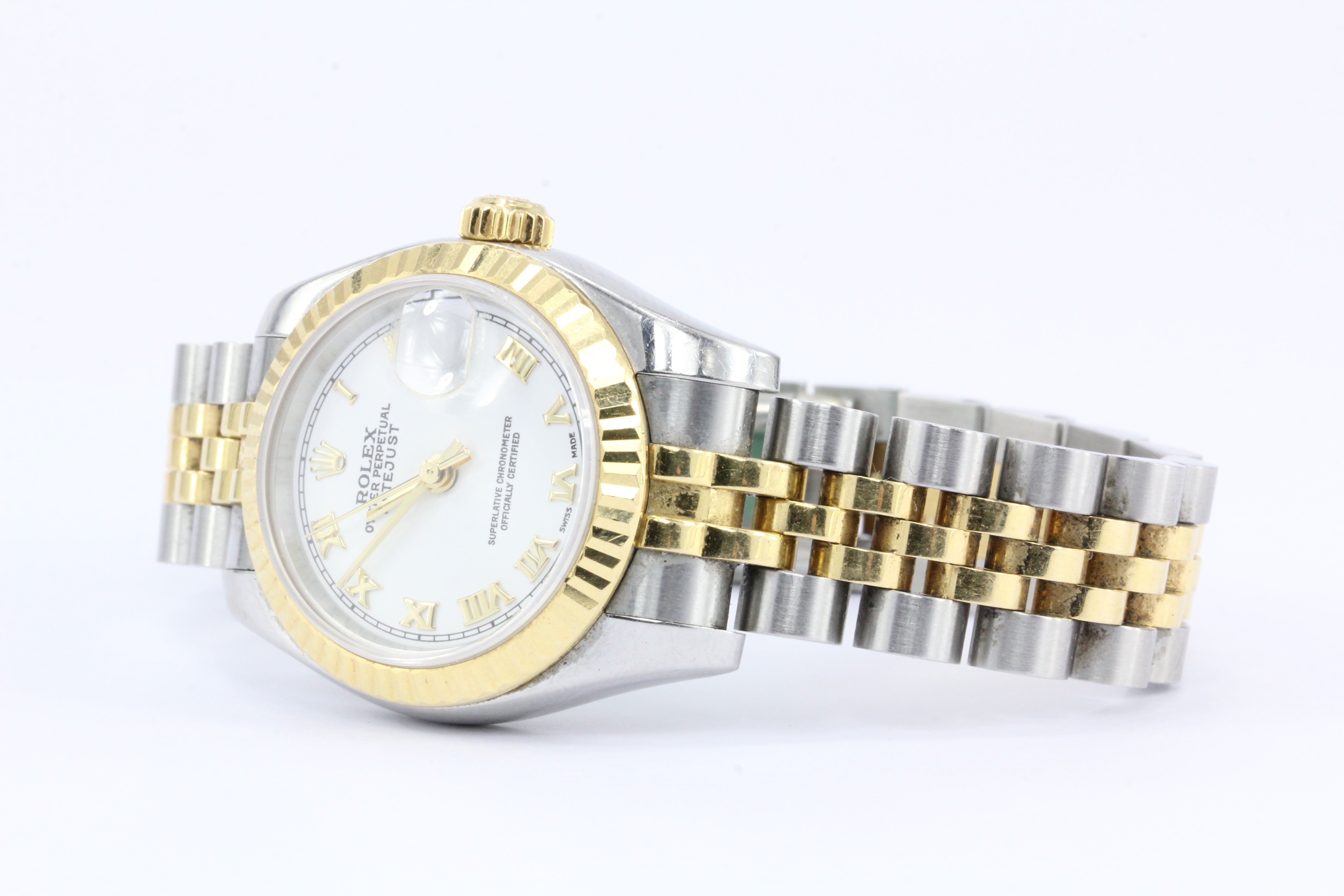 Rolex Ladies Datejust 179173 Stainless Steel & 18K Yellow Gold Watch - Queen May