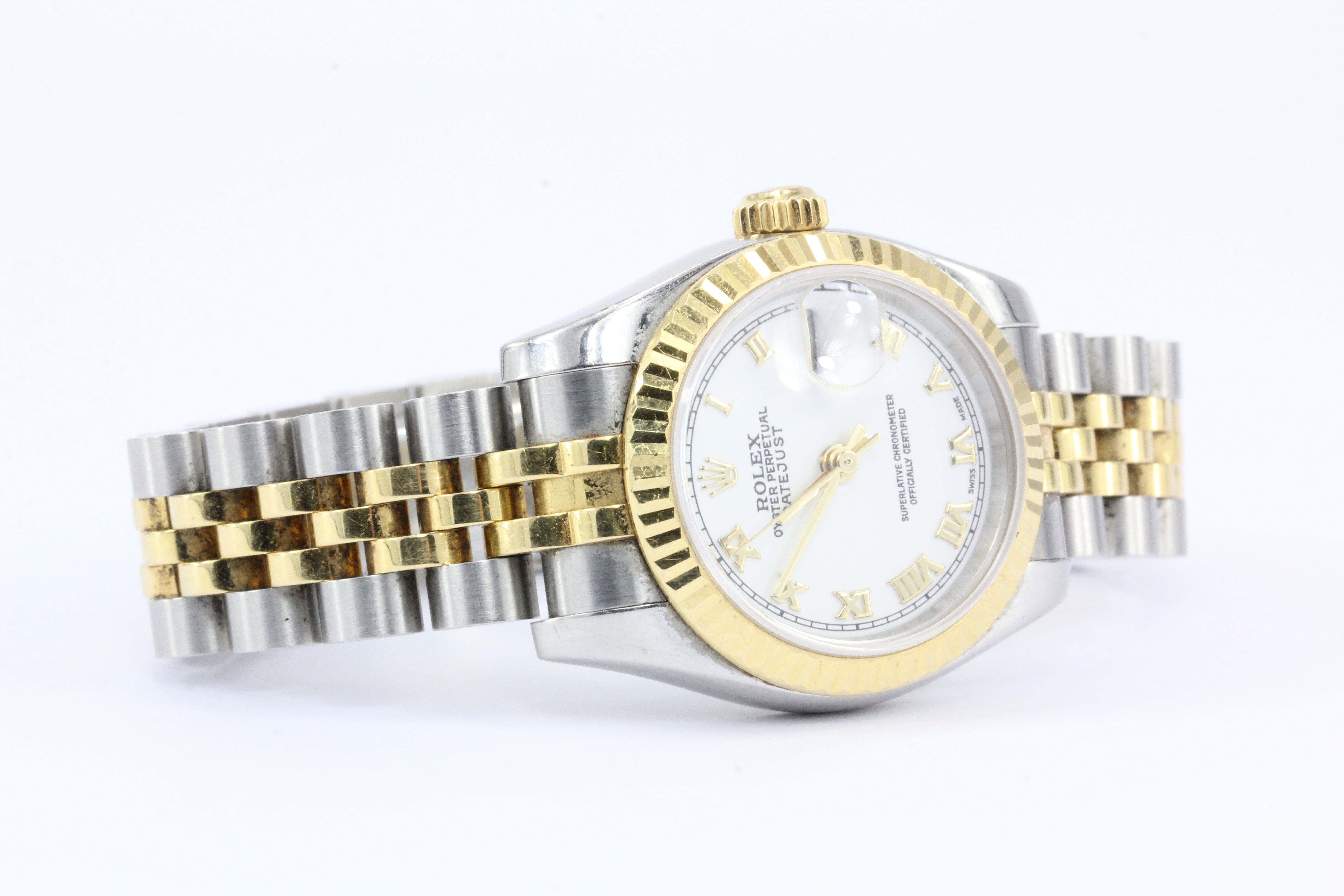 Rolex Ladies Datejust 179173 Stainless Steel & 18K Yellow Gold Watch - Queen May