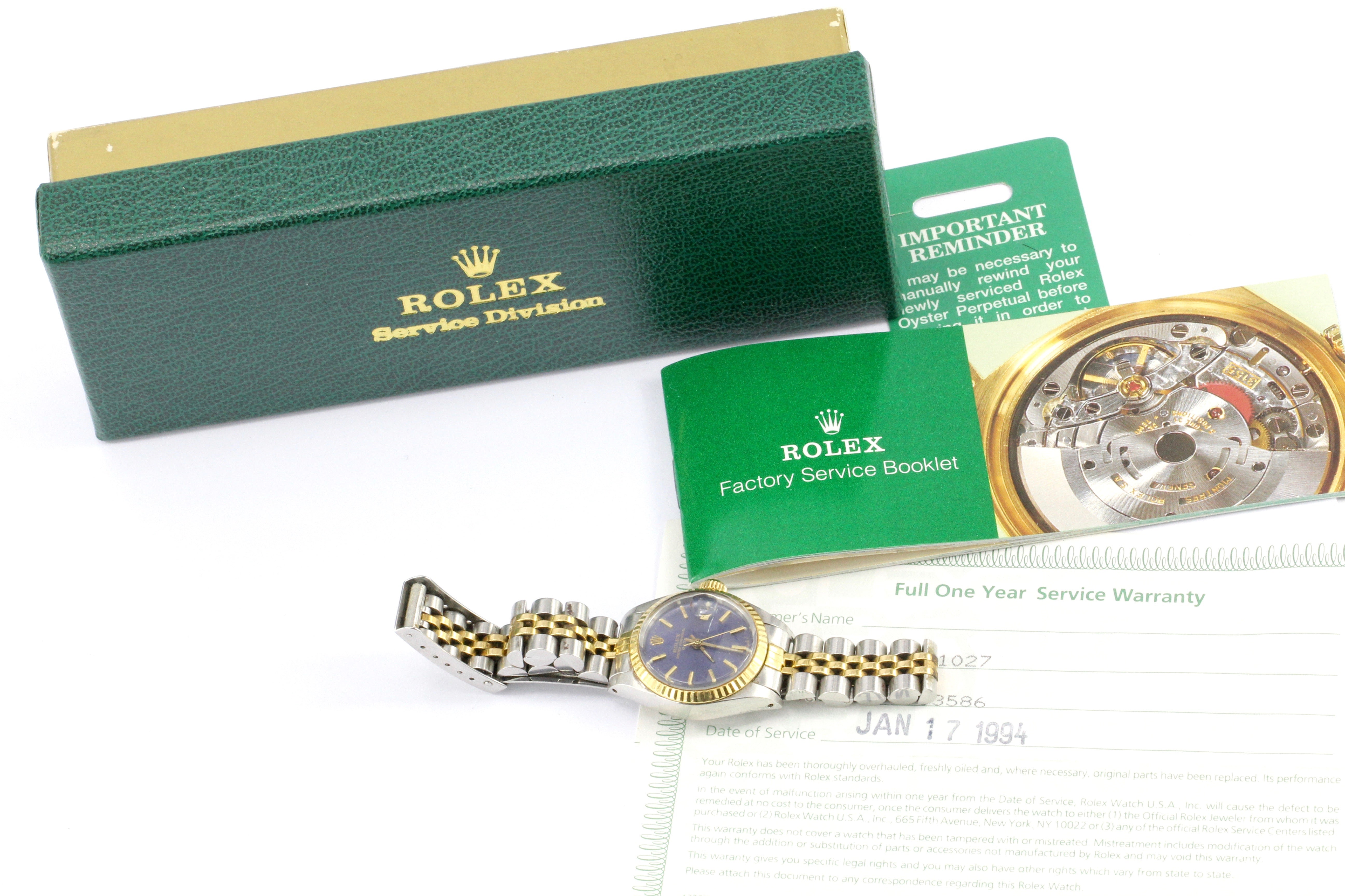 Rolex Ladies Datejust 6917 Stainless Steel & 14K Yellow Gold - Queen May