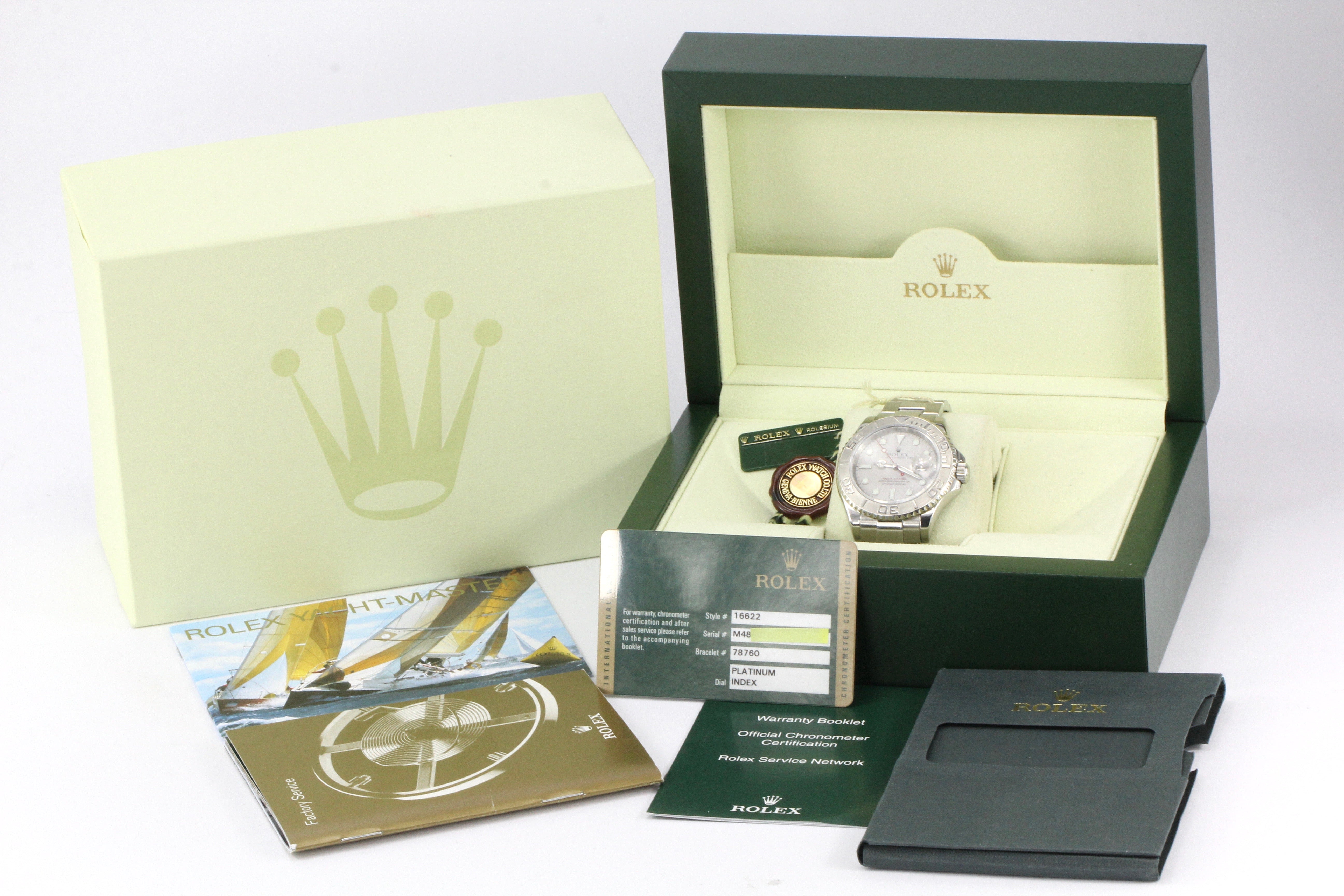 Rolex Yacht Master 16622 Platinum Time Lapse Bezel Circa 2009 - Queen May