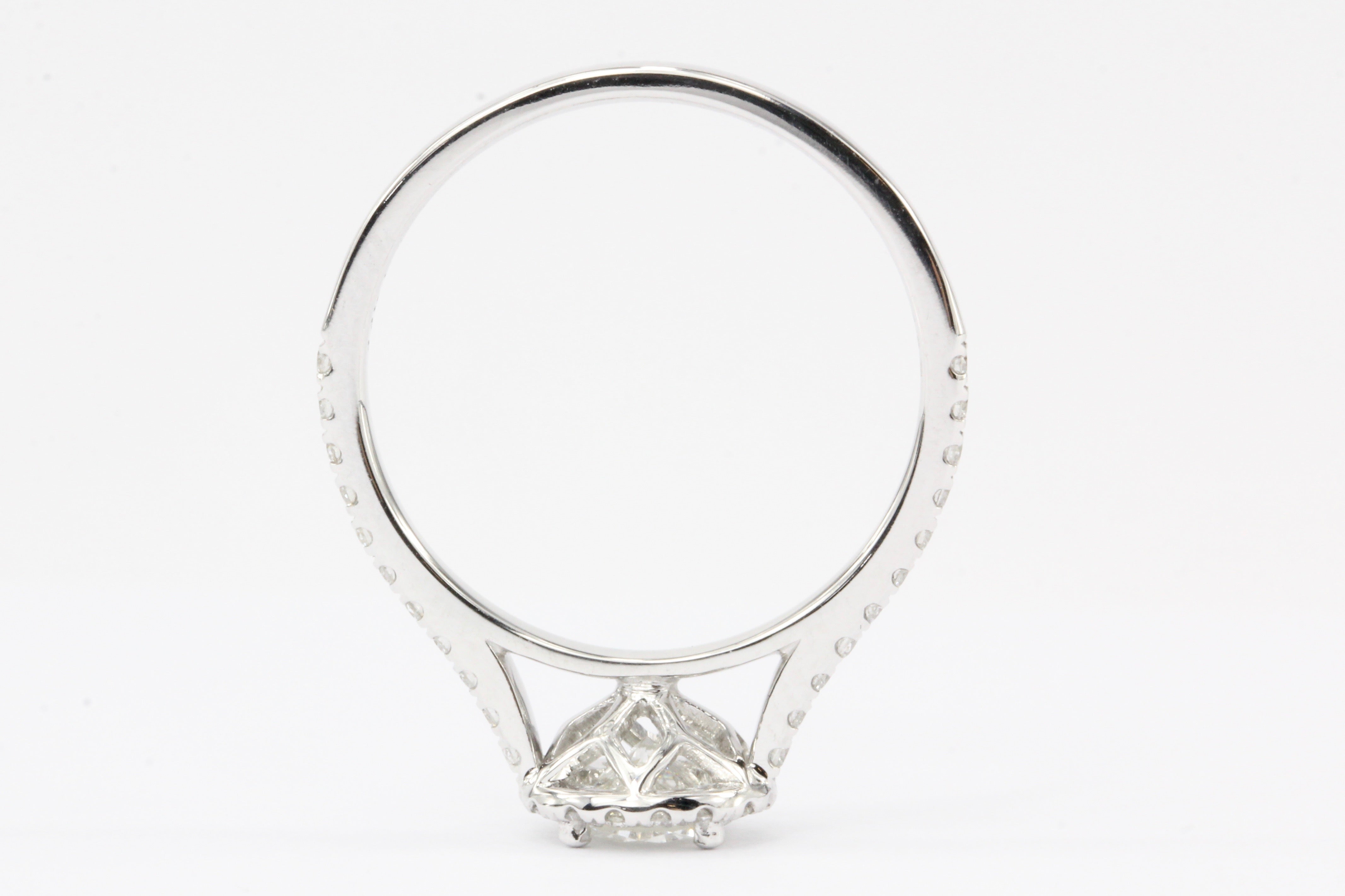 14K White Gold .50 Carat Diamond Engagement Ring - Queen May