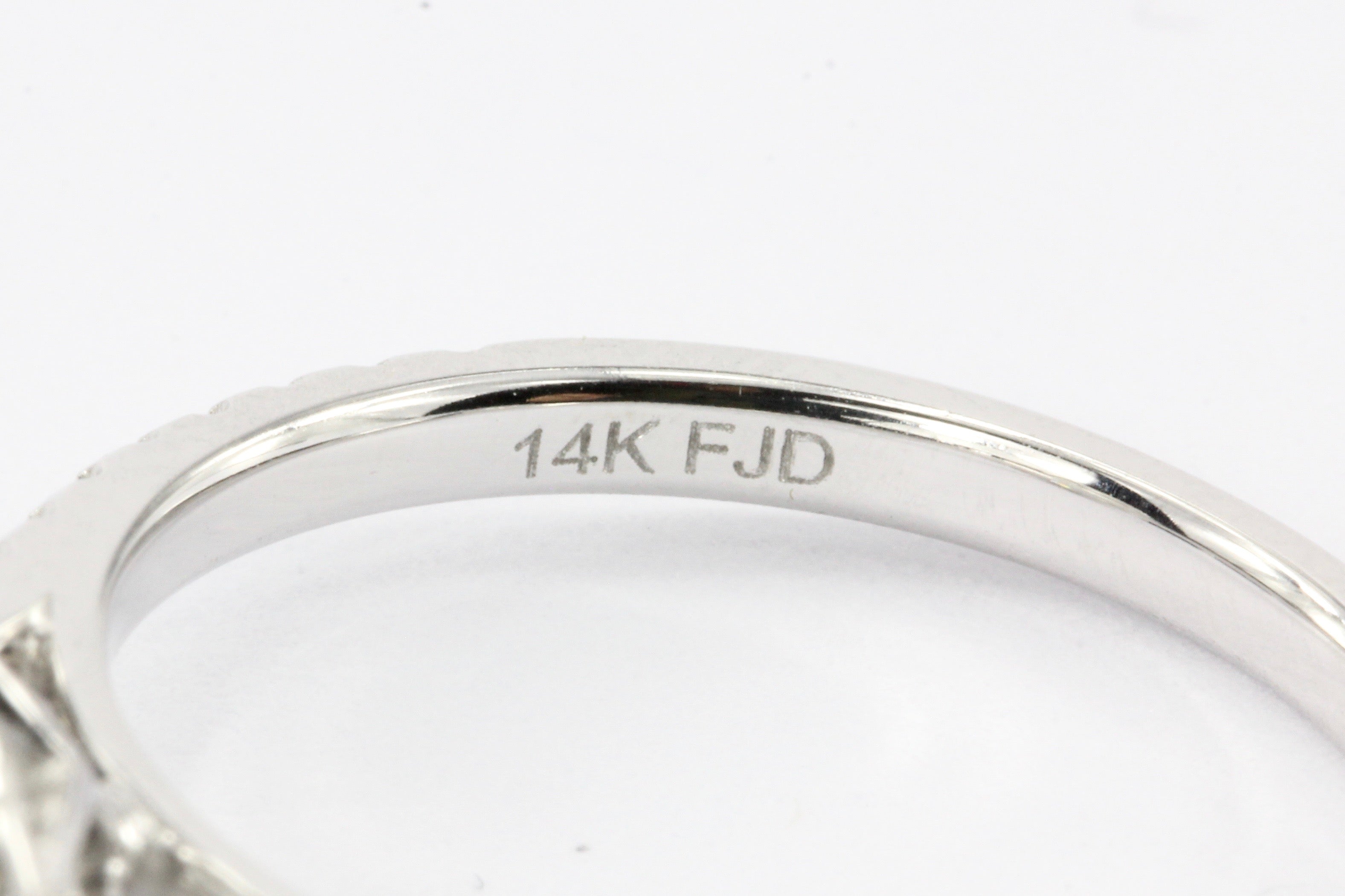 14K White Gold .50 Carat Diamond Engagement Ring - Queen May