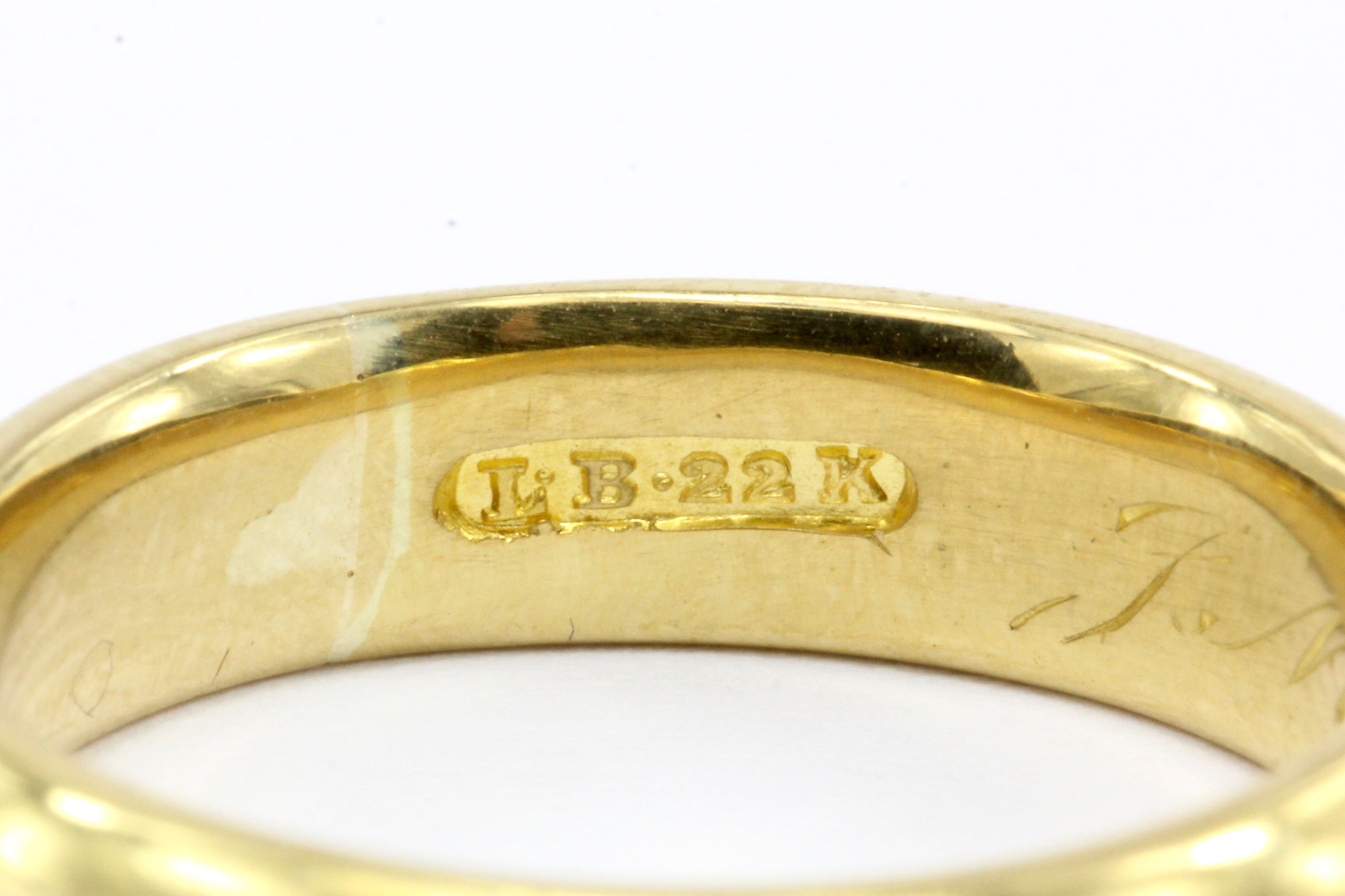 Victorian 22K Yellow Gold Wedding Band Size 8.25 - Queen May