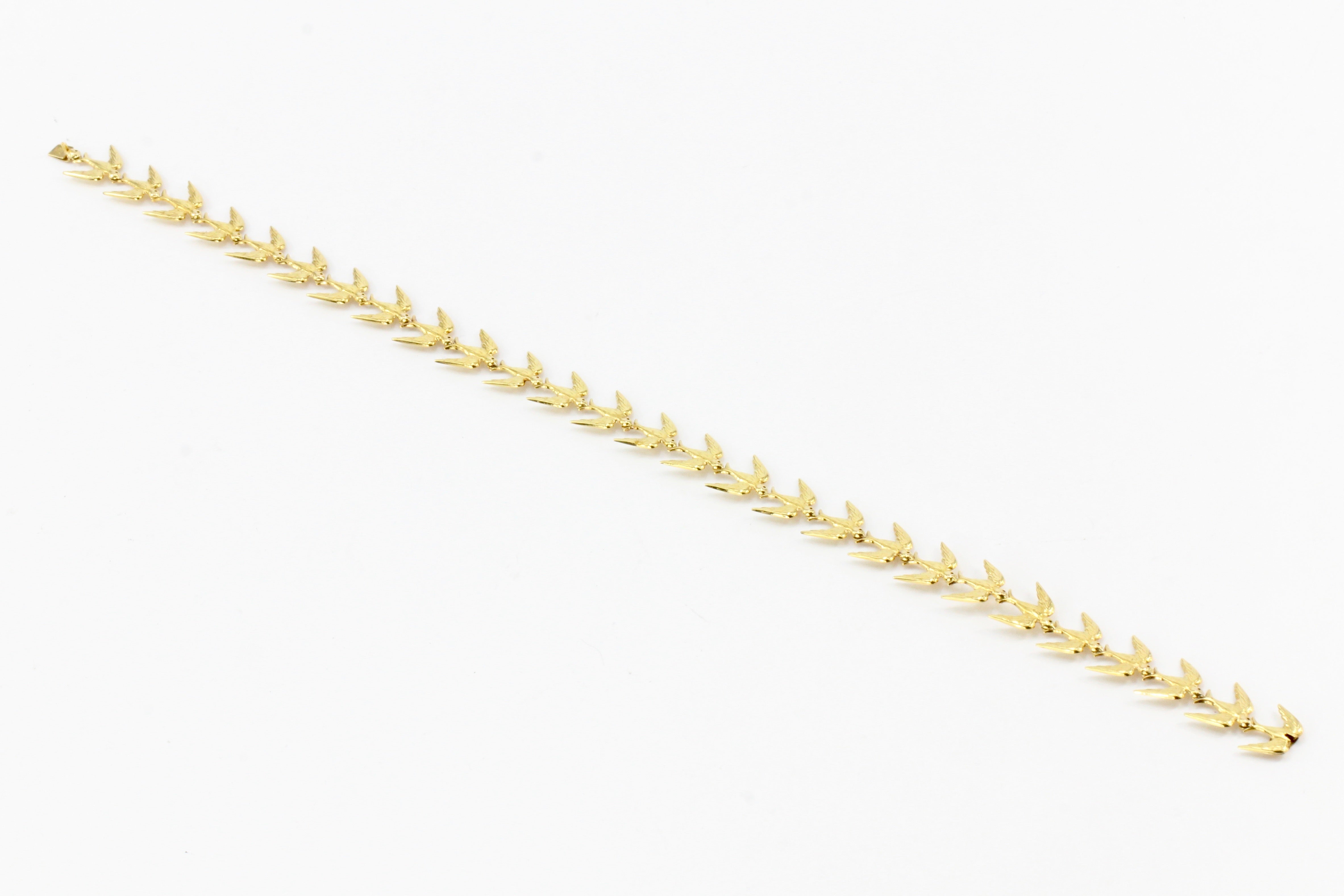 Vintage Retro 14K Yellow Gold Swallow Chain Necklace c.1950's - Queen May