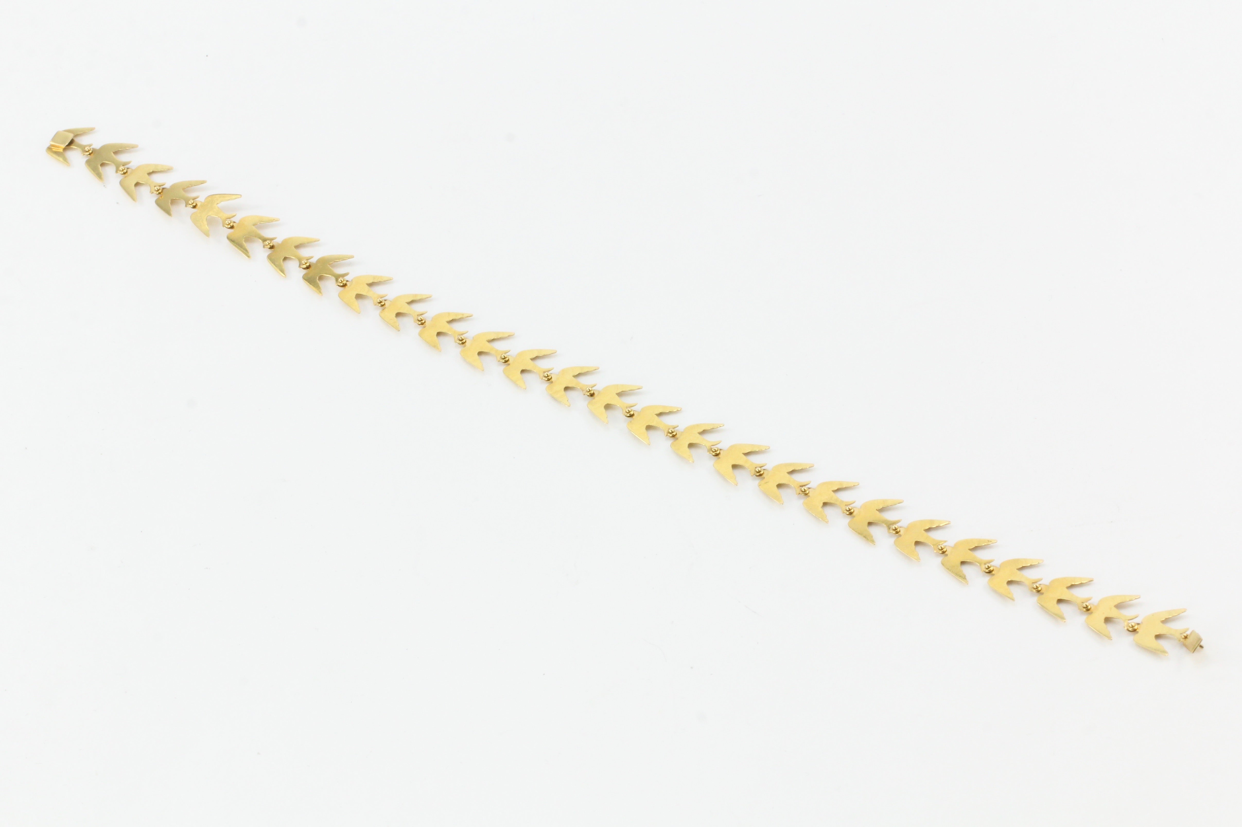 Vintage Retro 14K Yellow Gold Swallow Chain Necklace c.1950's - Queen May