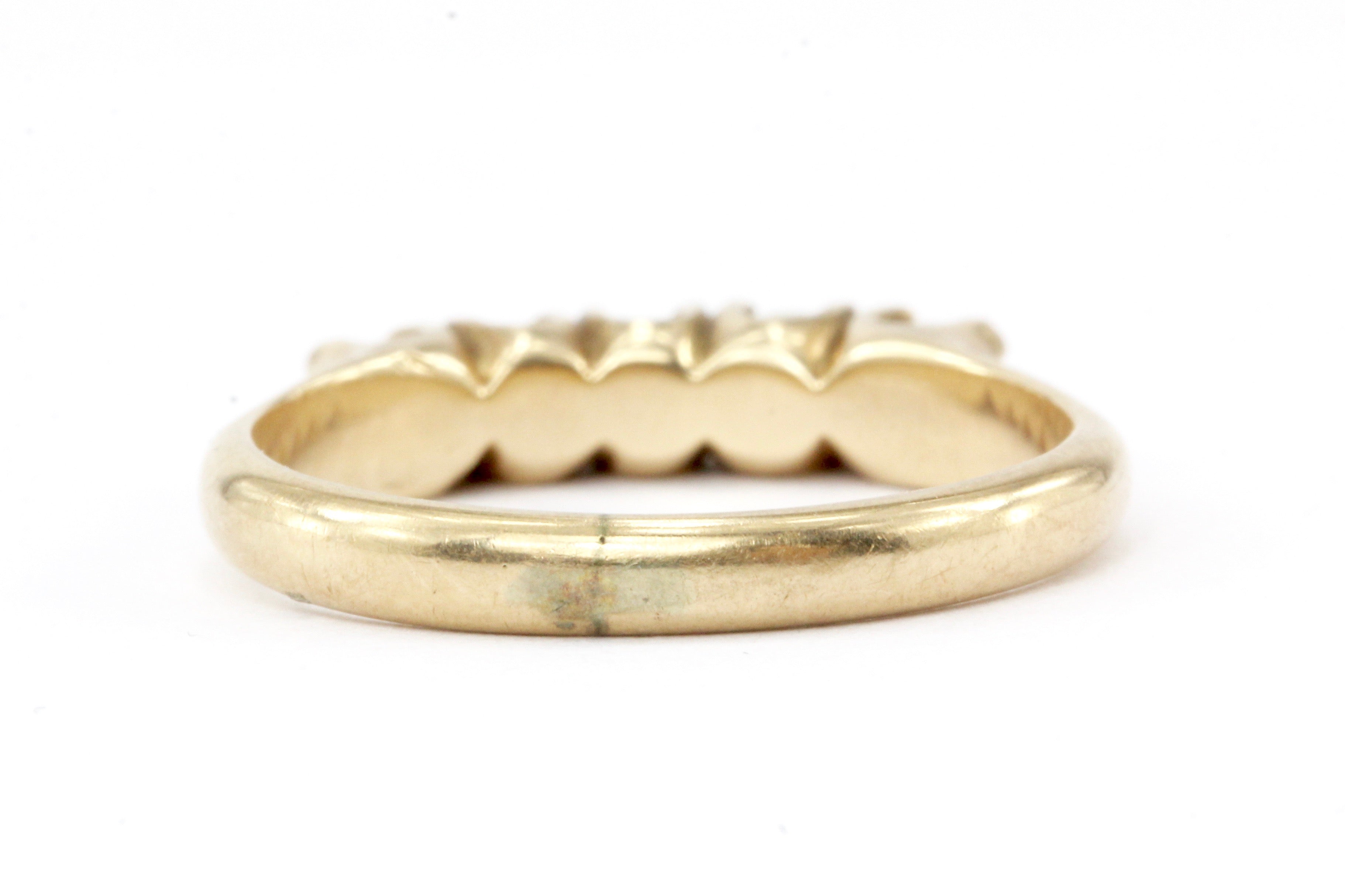 Victorian 14K Yellow Gold 5 Pearl Band - Queen May