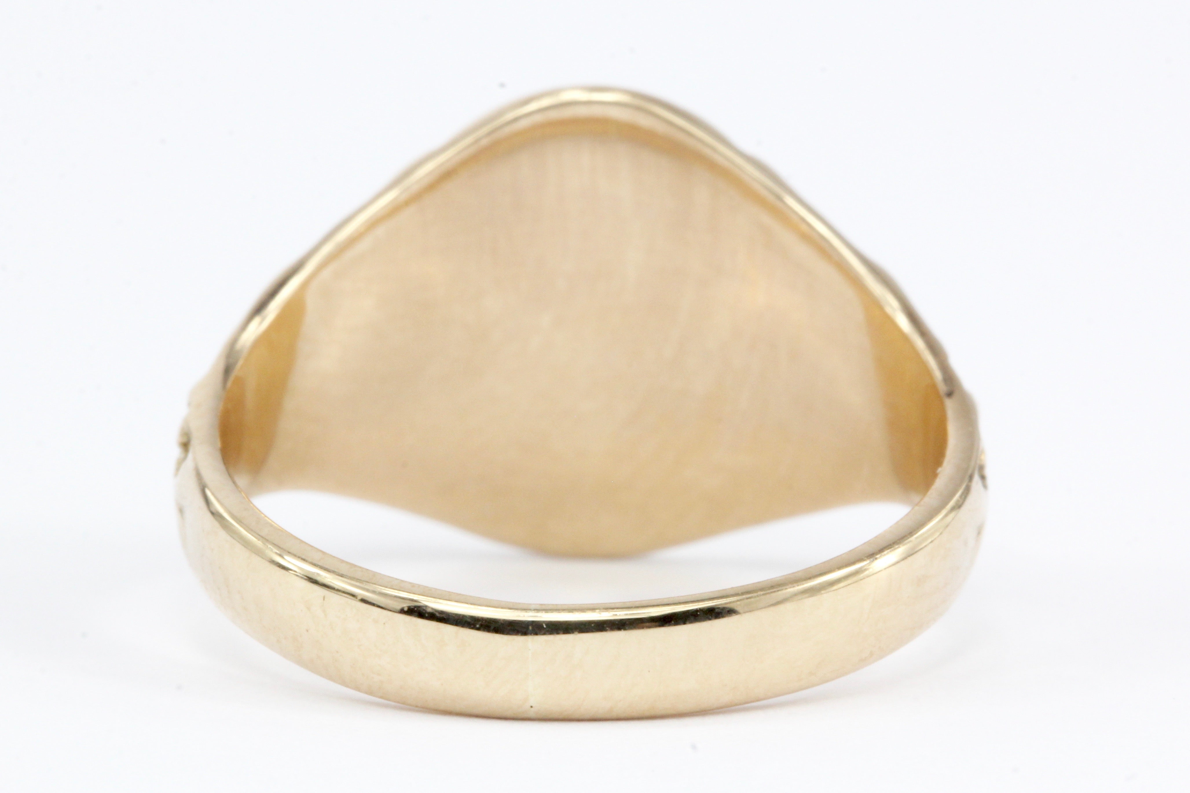 Victorian 10K Rose Gold Signet Ring Size by Ostby & Barton Size 6.5 - Queen May