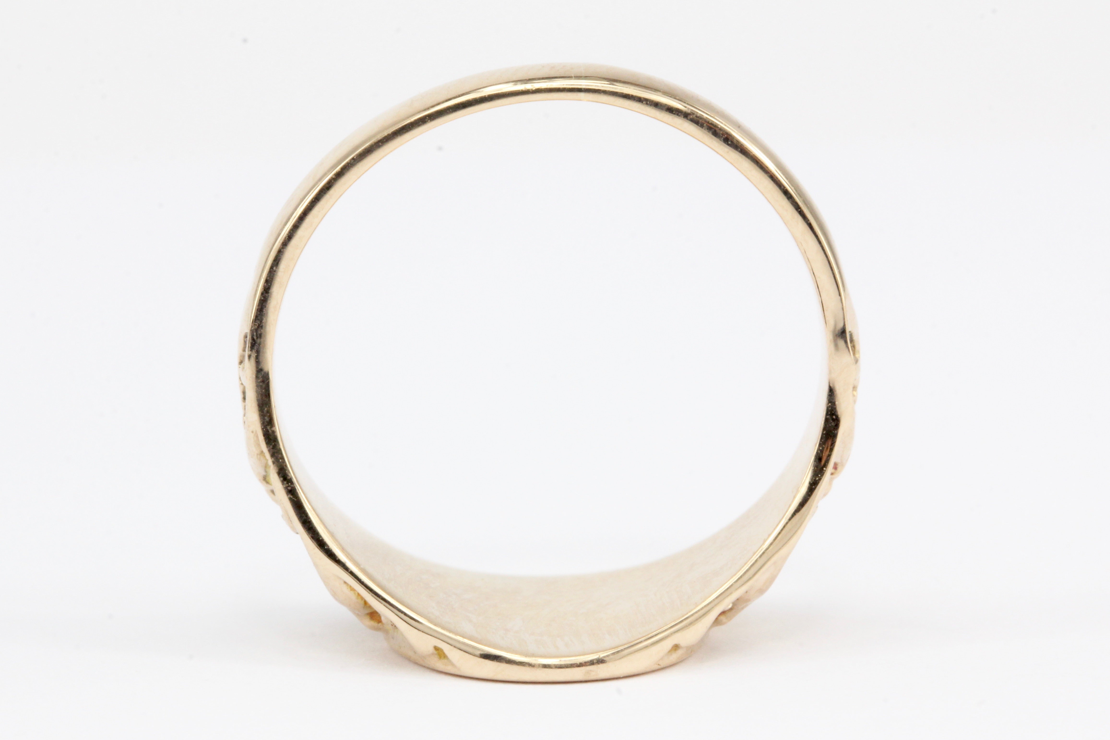 Victorian 10K Rose Gold Signet Ring Size by Ostby & Barton Size 6.5 - Queen May