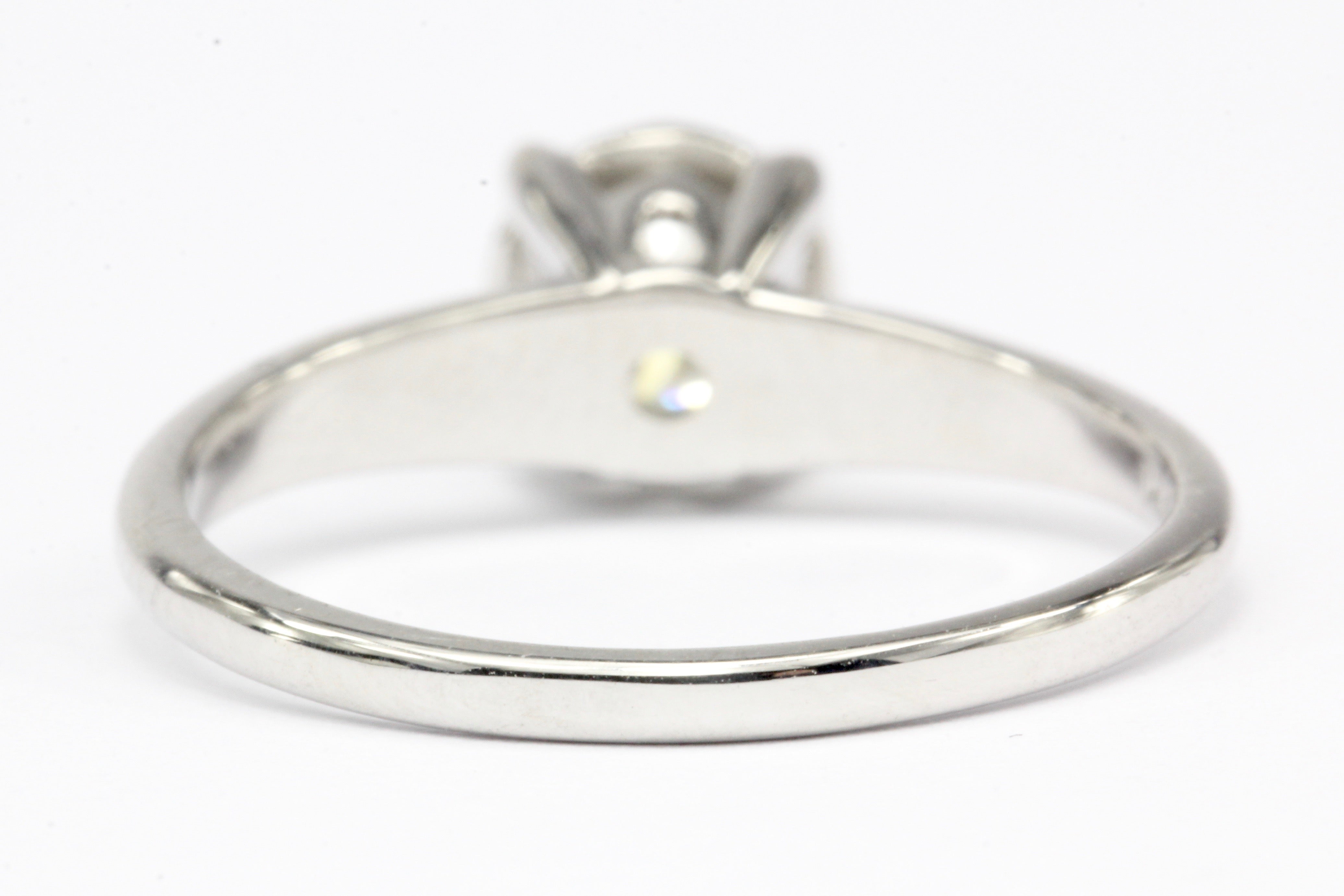 14K White Gold .45 CT Old European Cut Diamond Engagement Ring Size 7.5 - Queen May