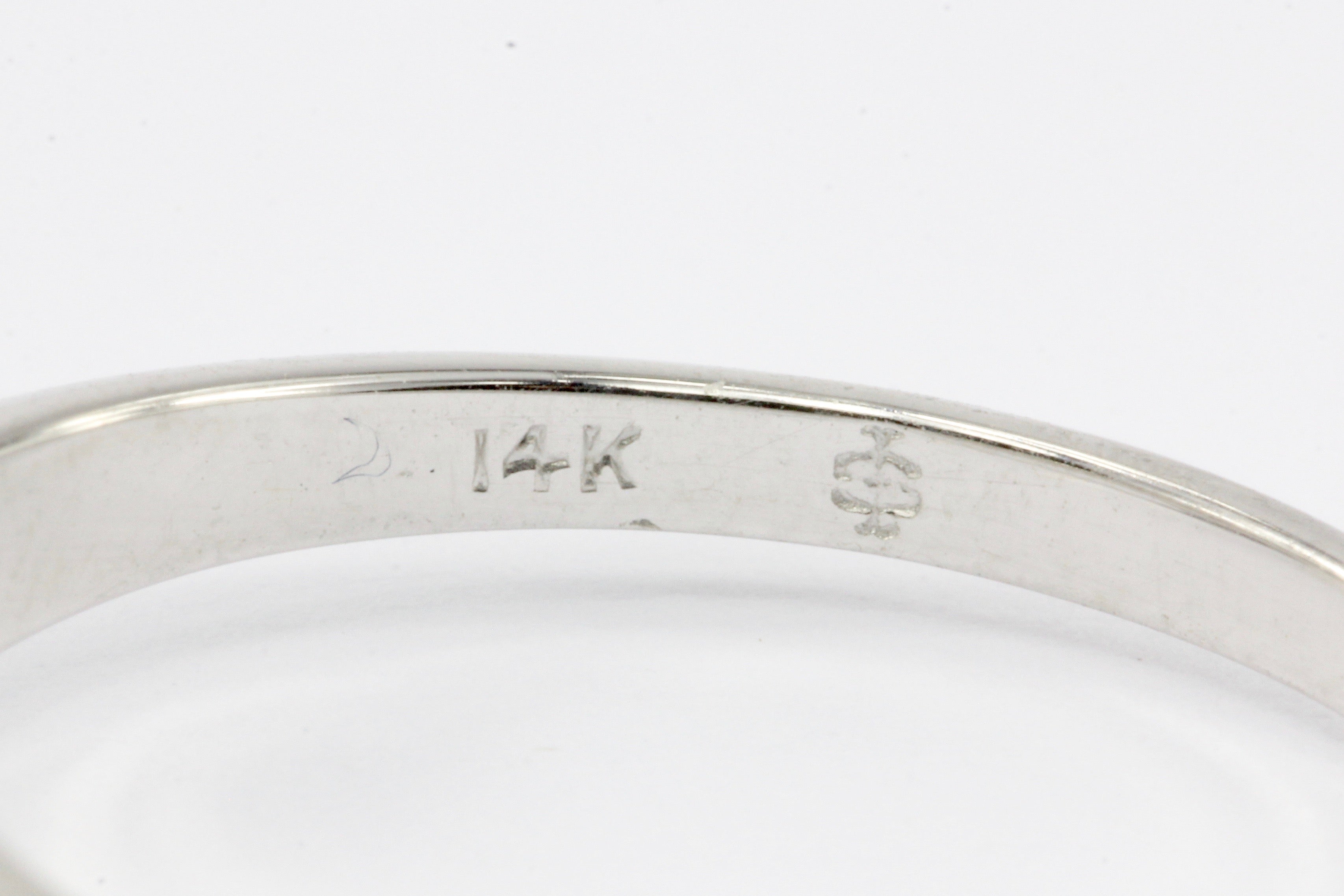 14K White Gold .45 CT Old European Cut Diamond Engagement Ring Size 7.5 - Queen May